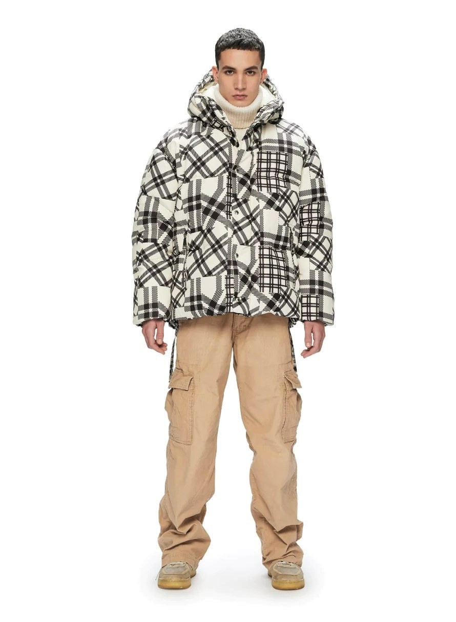 Khrisjoy Puffer Khrisman Multicheck in White Black M / 01