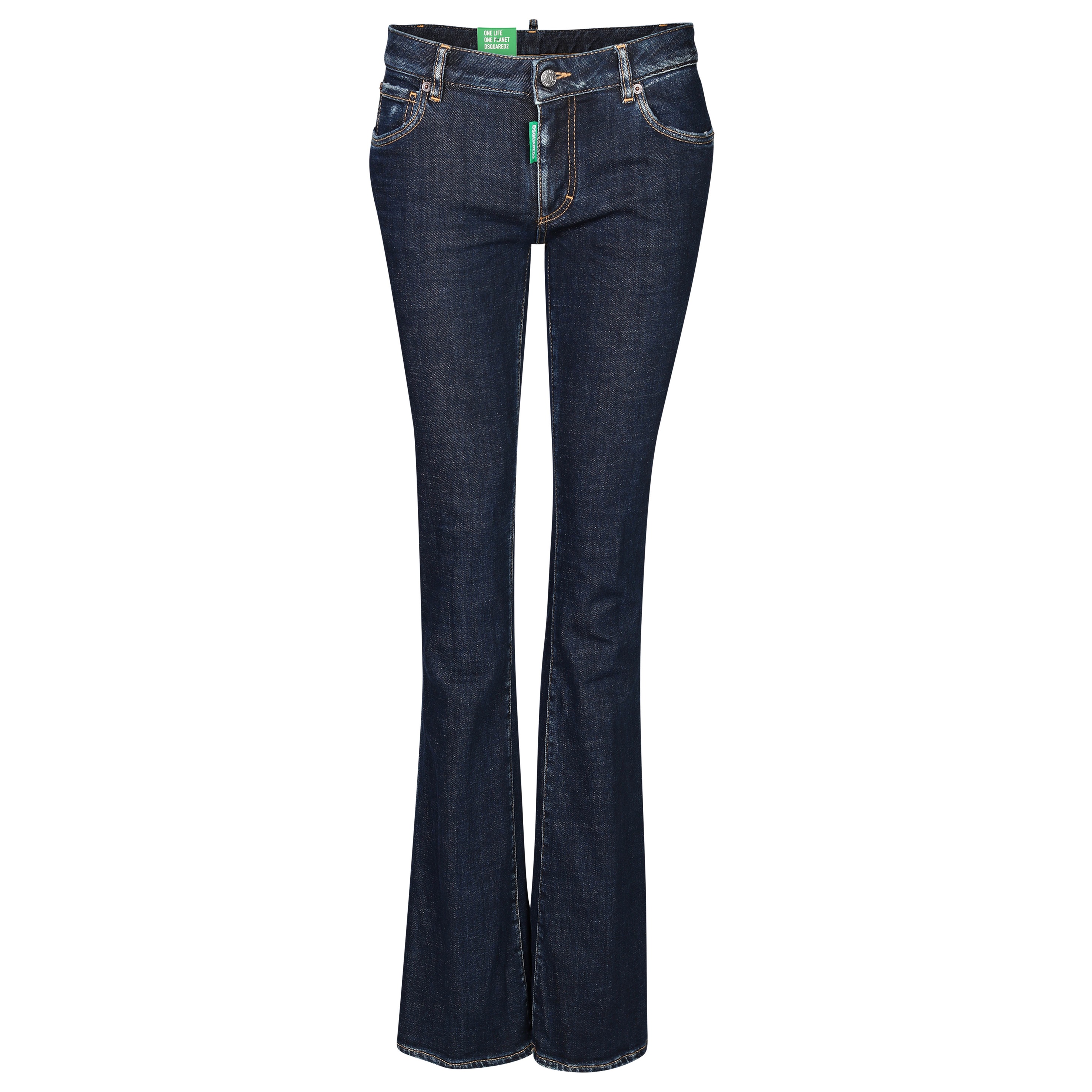 DSQUARED2 Green Label Mid Waist Flare Jeans in Dark Blue IT 44 / DE 38