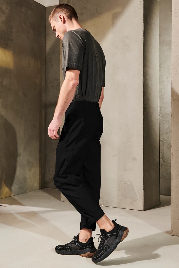 TRANSIT UOMO Cotton Stretch Pant in Black