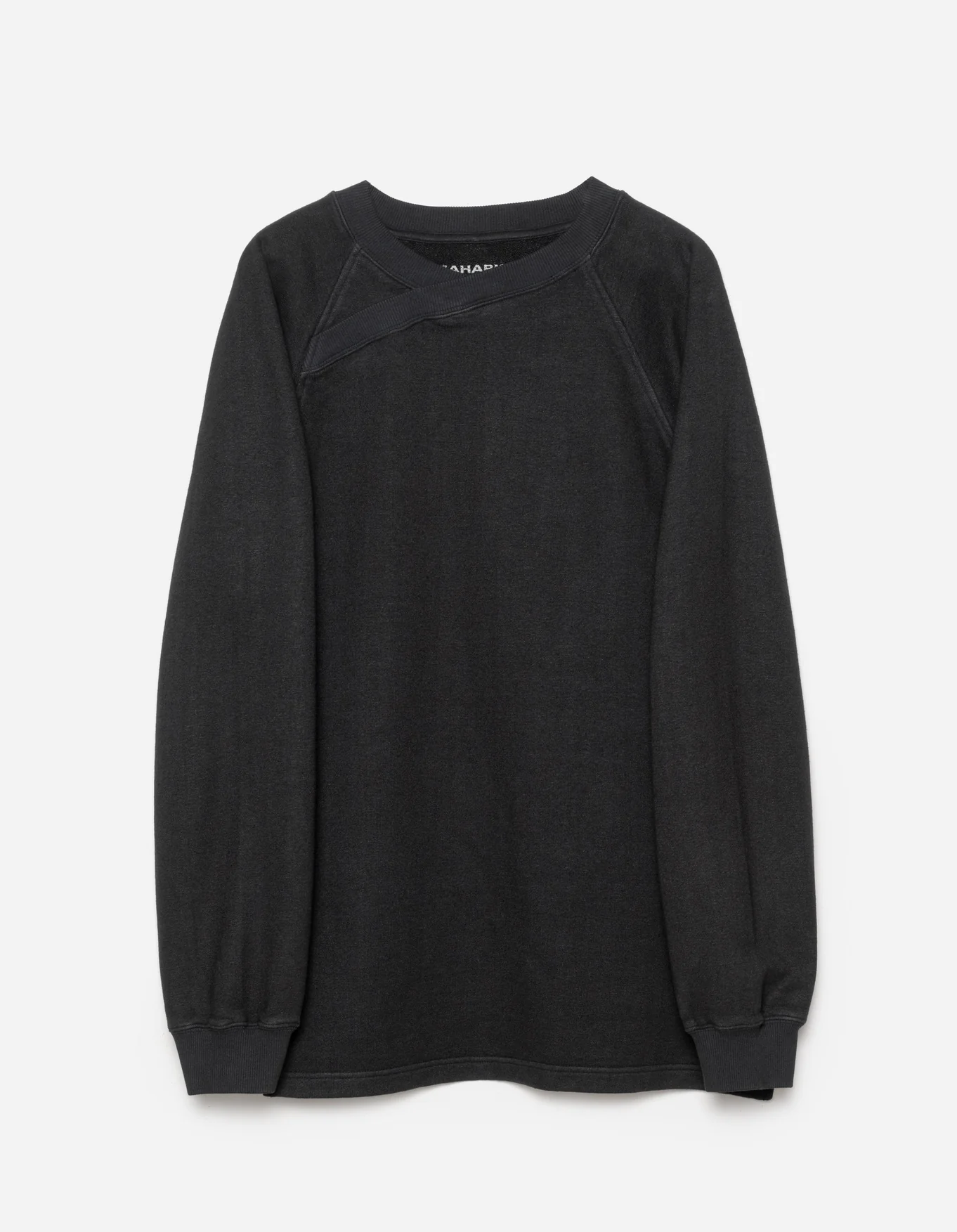 MAHARISHI 6002 Asym Monk Organic Hemp Sweatshirt in Black XXL