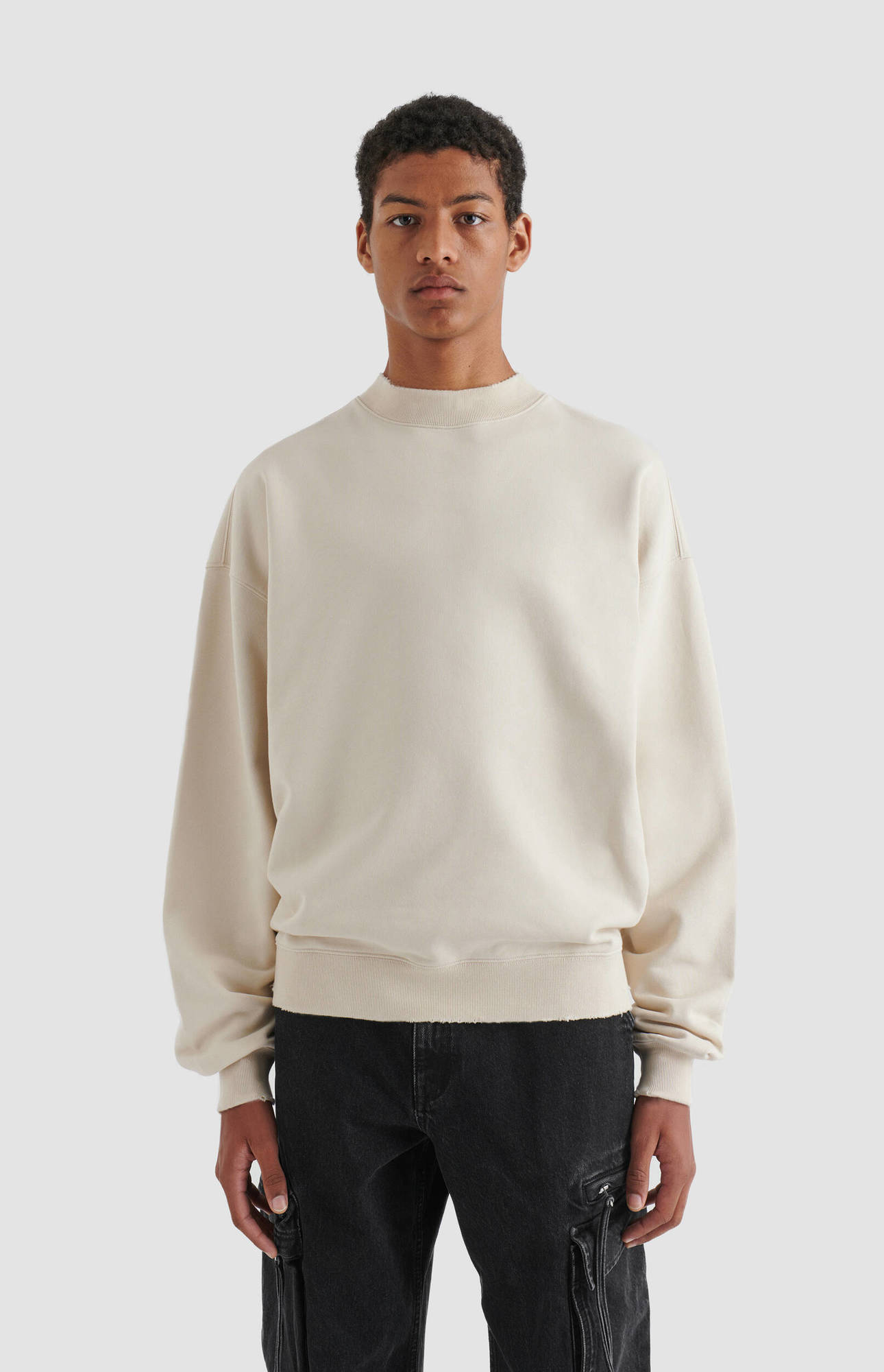AXEL ARIGATO Vista Distressed Sweatshirt in Beige M