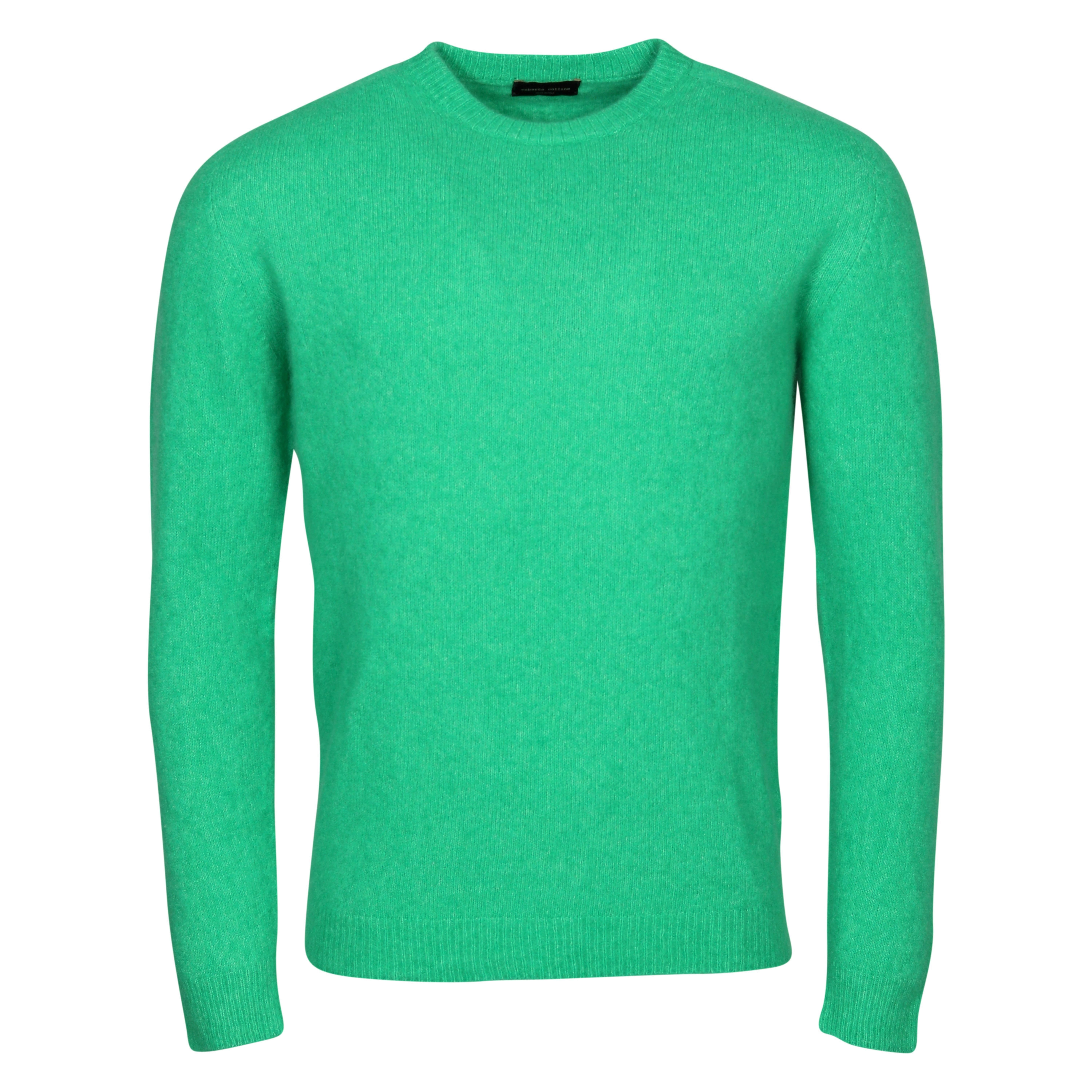 Roberto Collina Fluffy Knit Pullover in Green