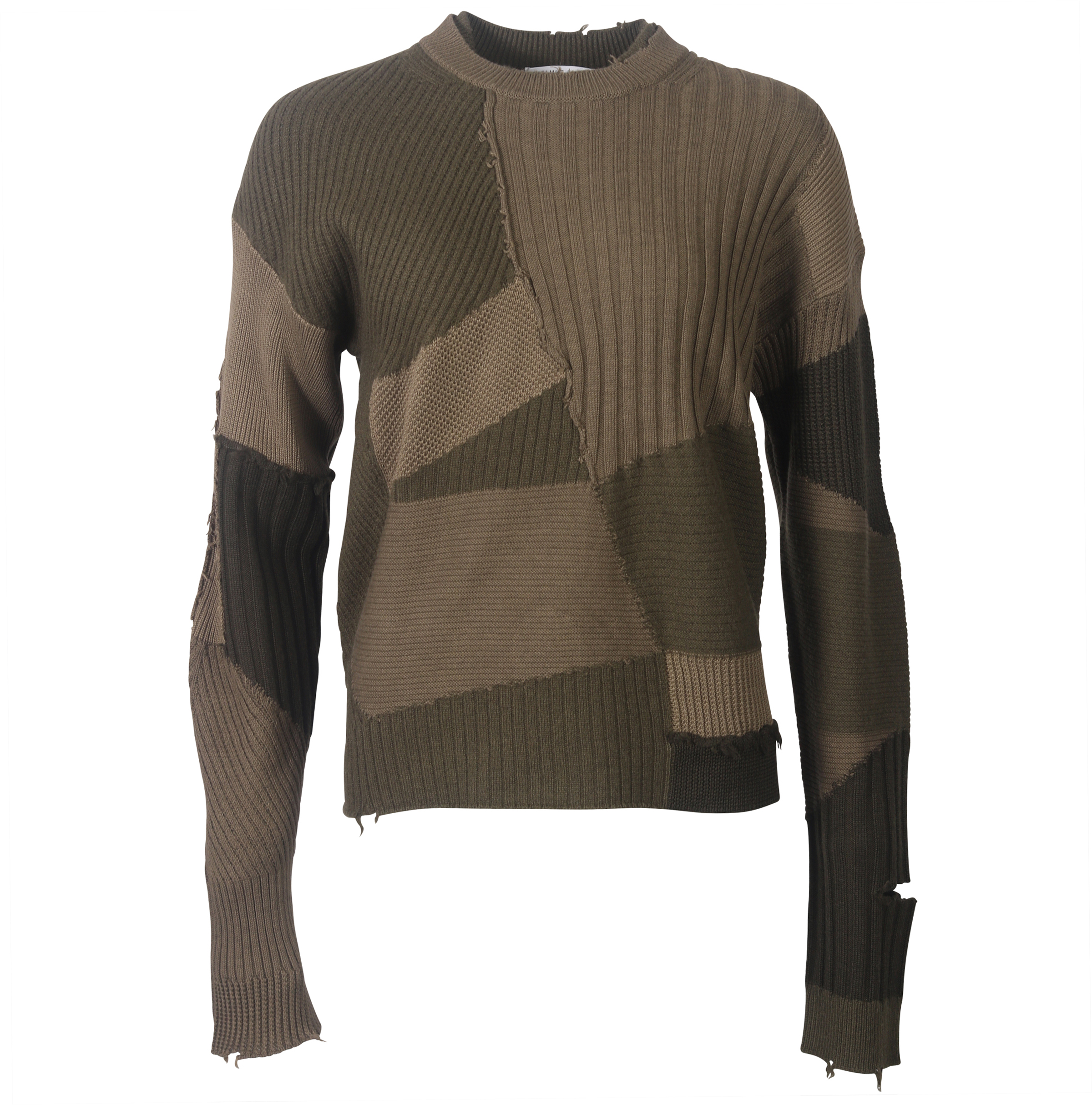 Helmut Lang Patchwork Pulli khaki