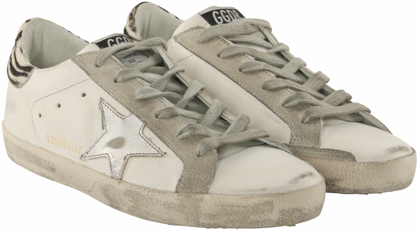 Golden Goose Sneaker Superstar White/Silver/Zebra 37