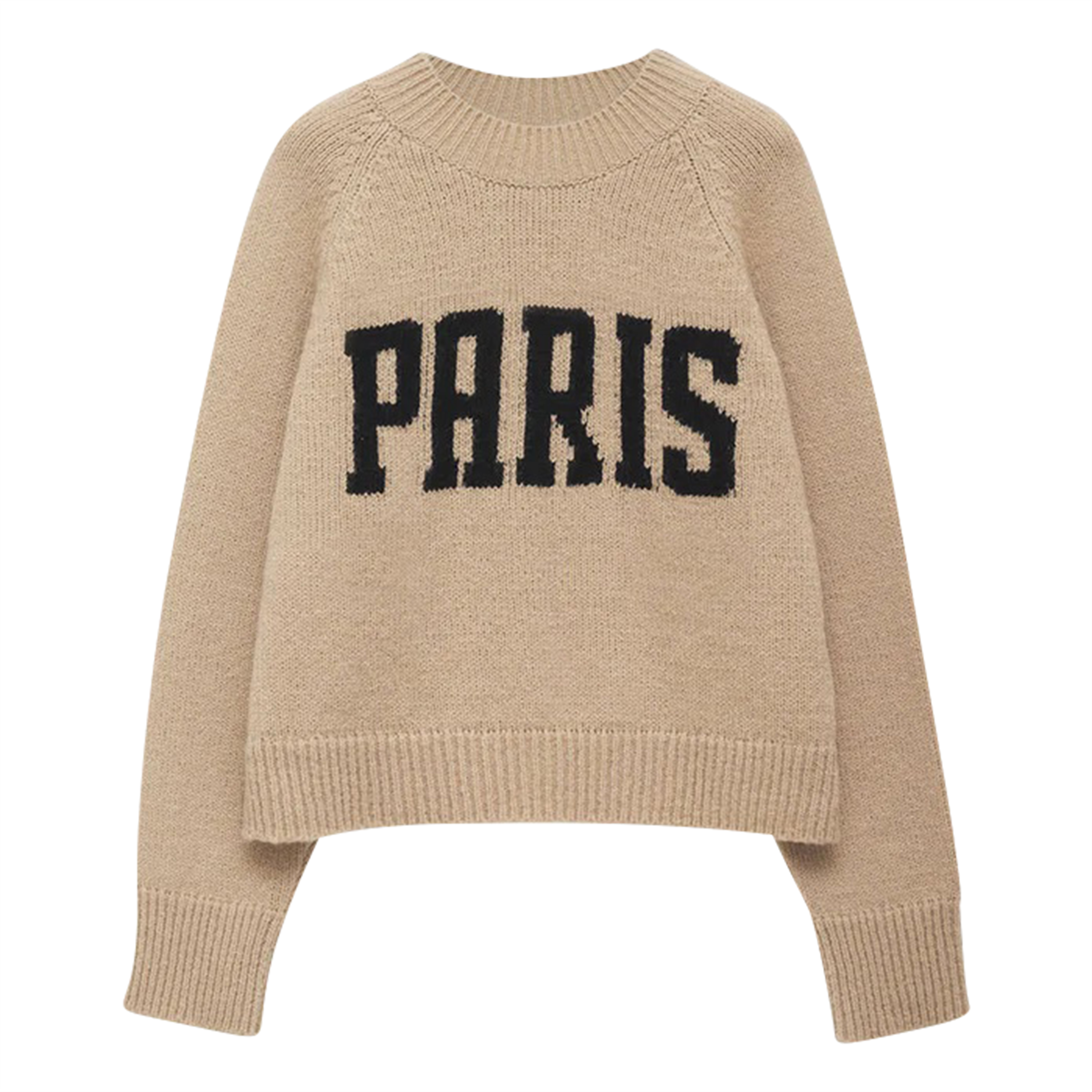 Anine Bing Kendrick Knit Pullover University Paris in Camel