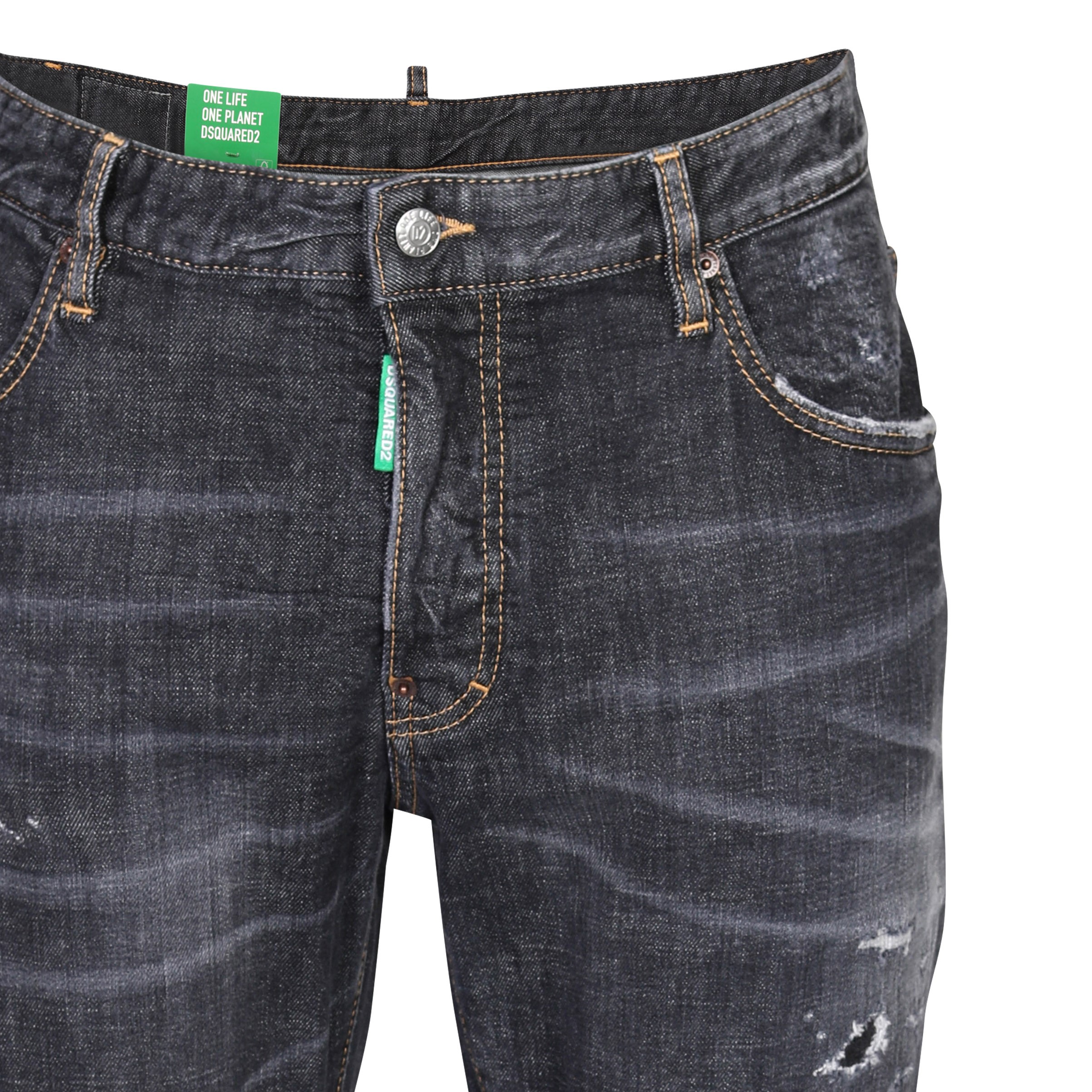 DSQUARED2 Green Label Skater Jeans in Washed Black 52