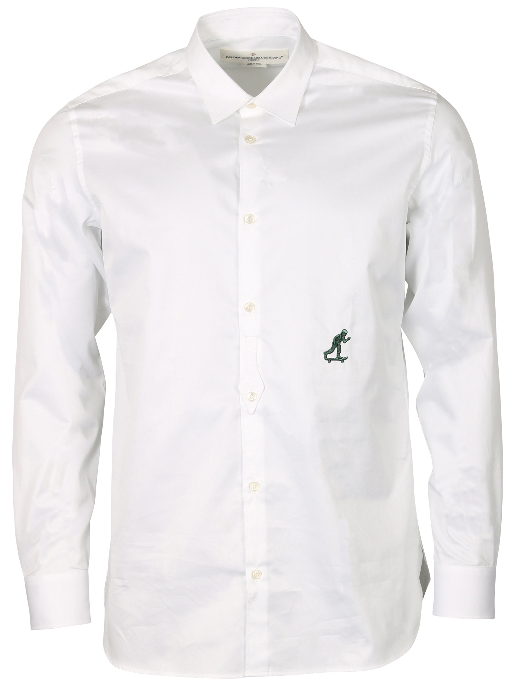 Golden Goose Shirt Satoru White Embroidered