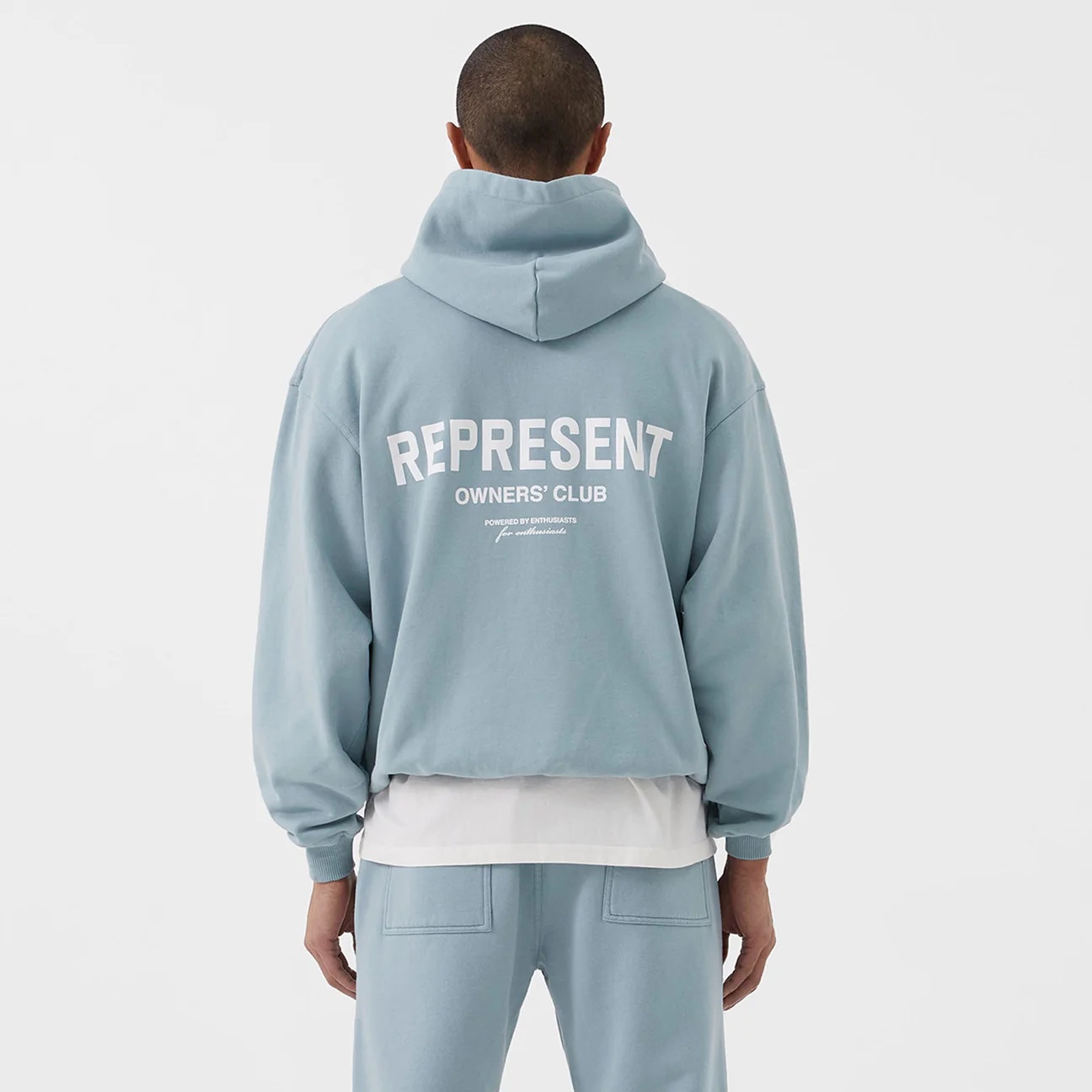 REPRESENT Owners Club Hoodie in Powder Blue L