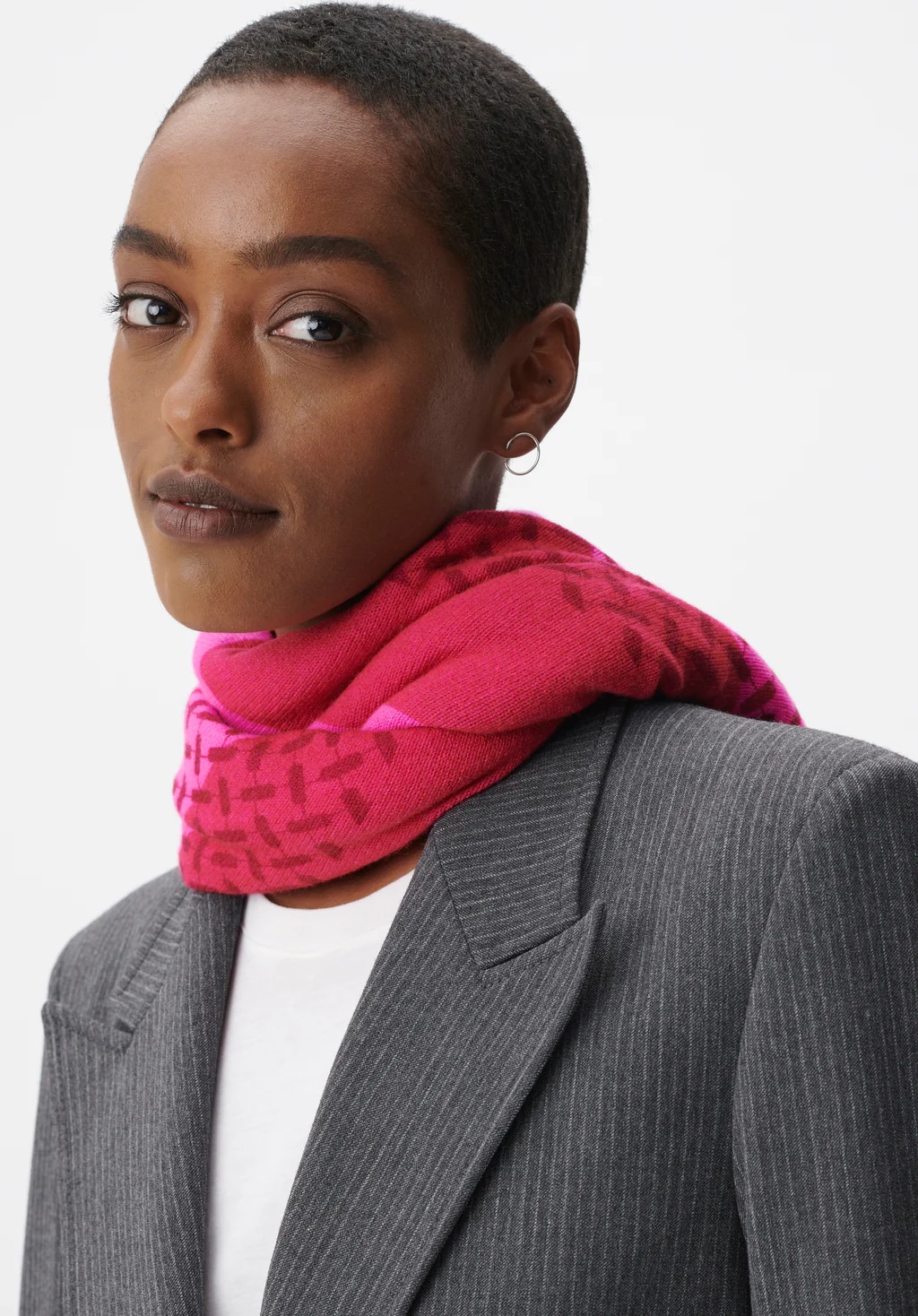 LALA BERLIN Cashmere Scarf Trinity Double Heritage Pink