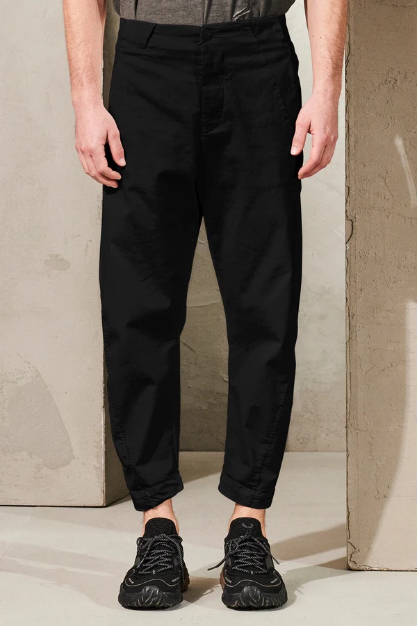TRANSIT UOMO Cotton Stretch Pant in Black
