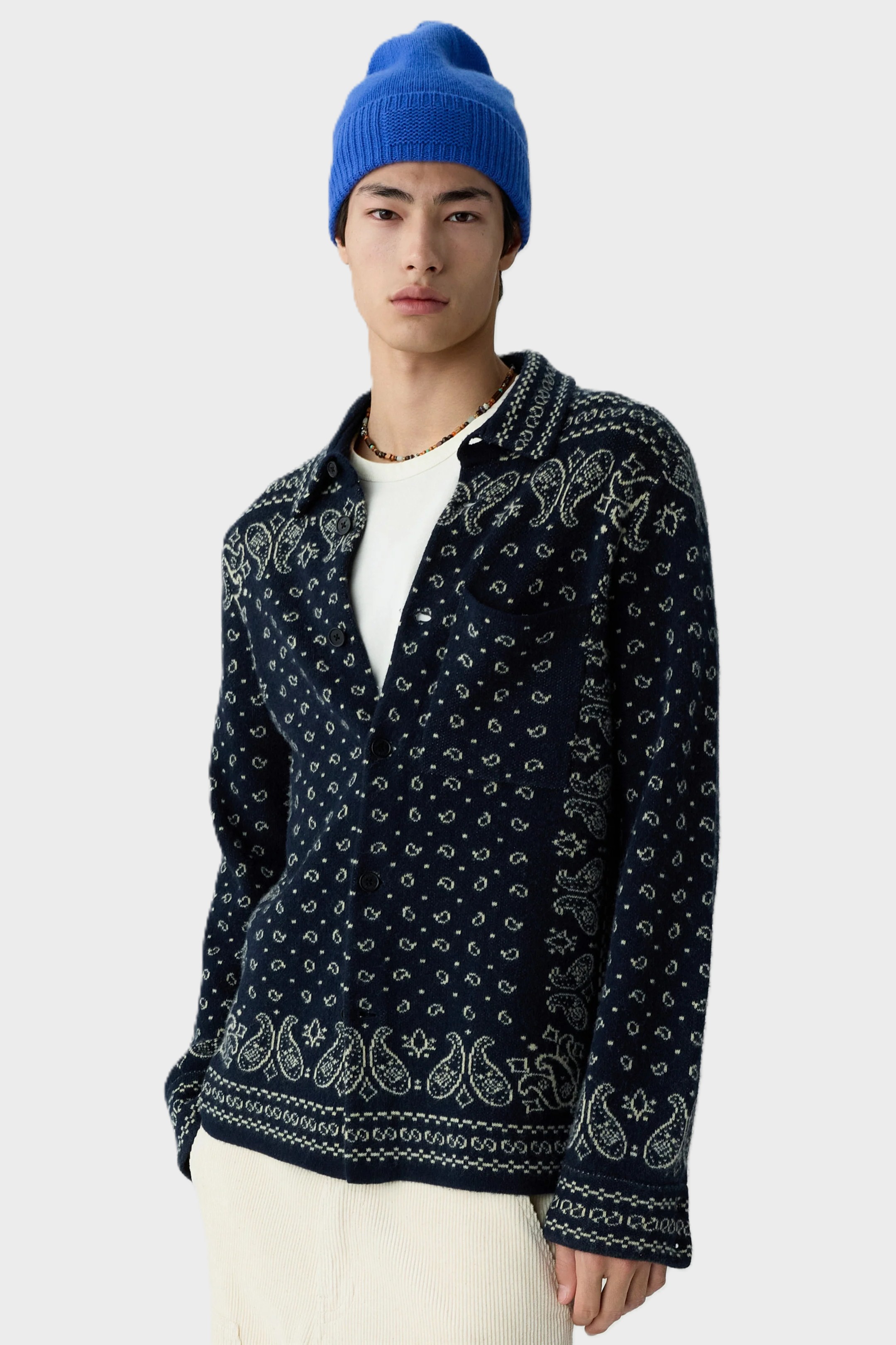 GUEST IN RESIDENCE Wild Rag Work Shirt Navy Combo