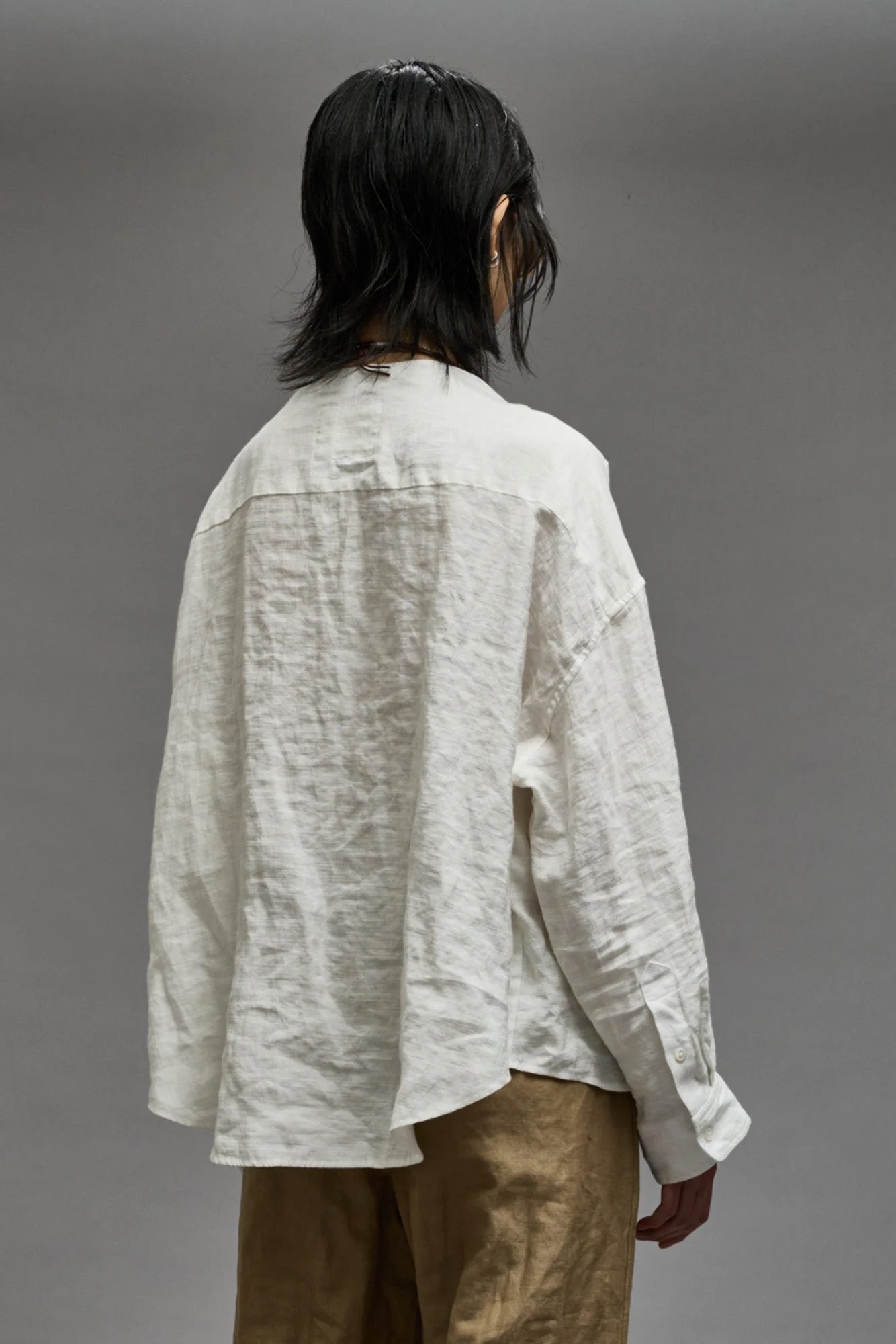 R13 Twisted Neck Shirt in White XS