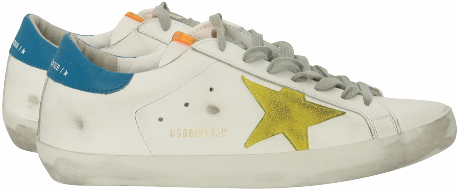 Golden Goose Superstar White Leather Yellow Suede Star