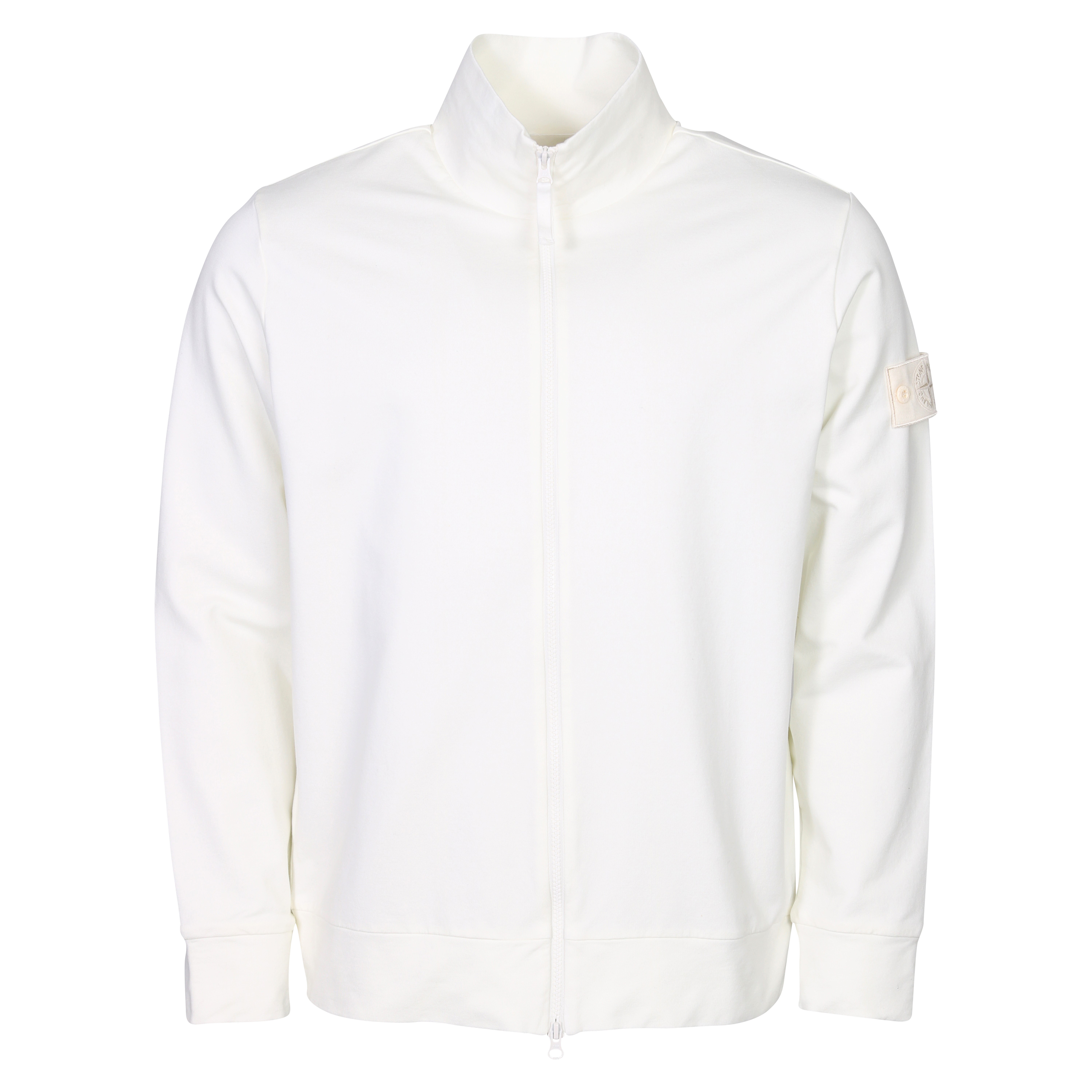 Stone Island Ghost Piece Zip Sweater in Off White L