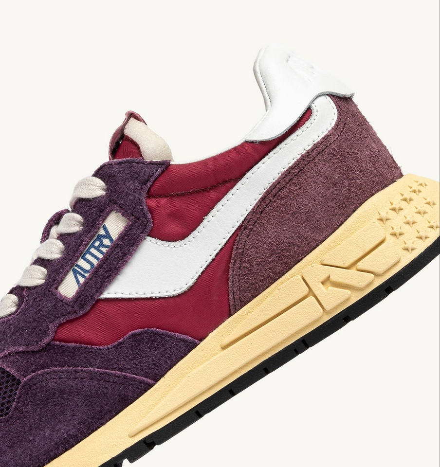 AUTRY ACTION SHOES Reelwind Low Sneaker Nylon in Plum
