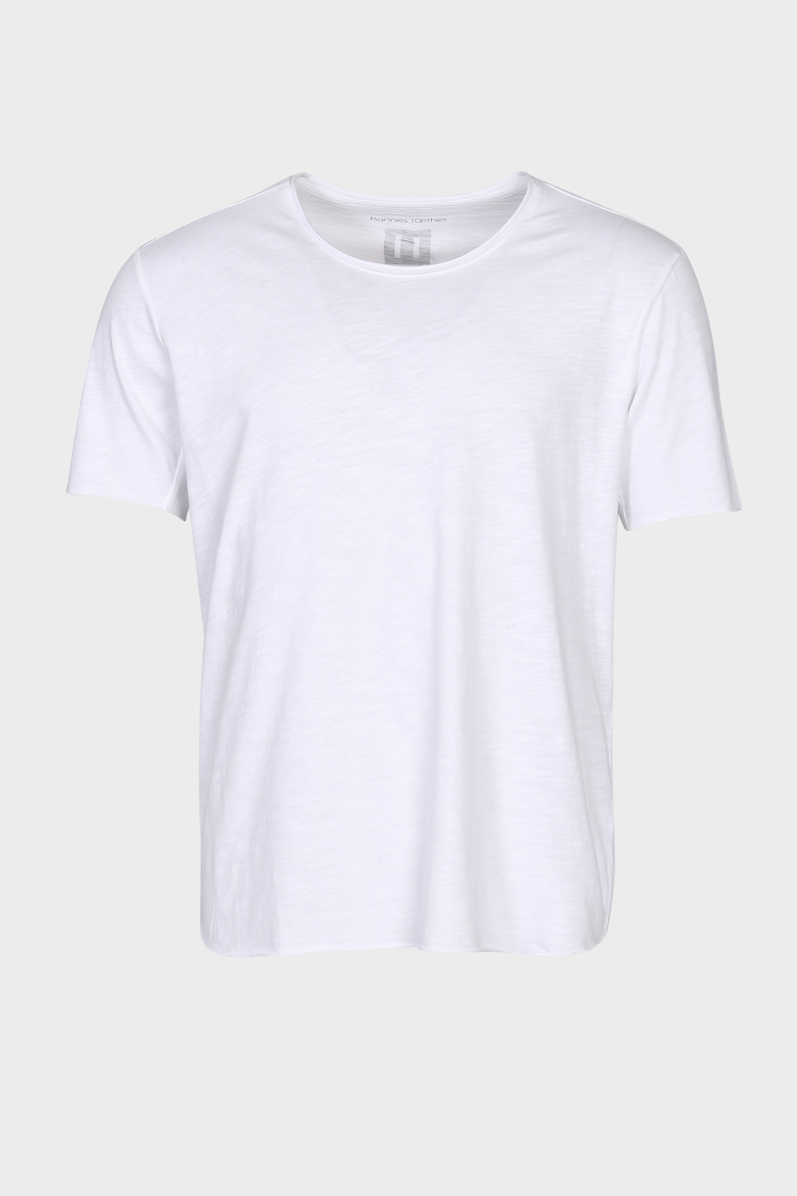 HANNES ROETHER Slub Yersey T-Shirt in White