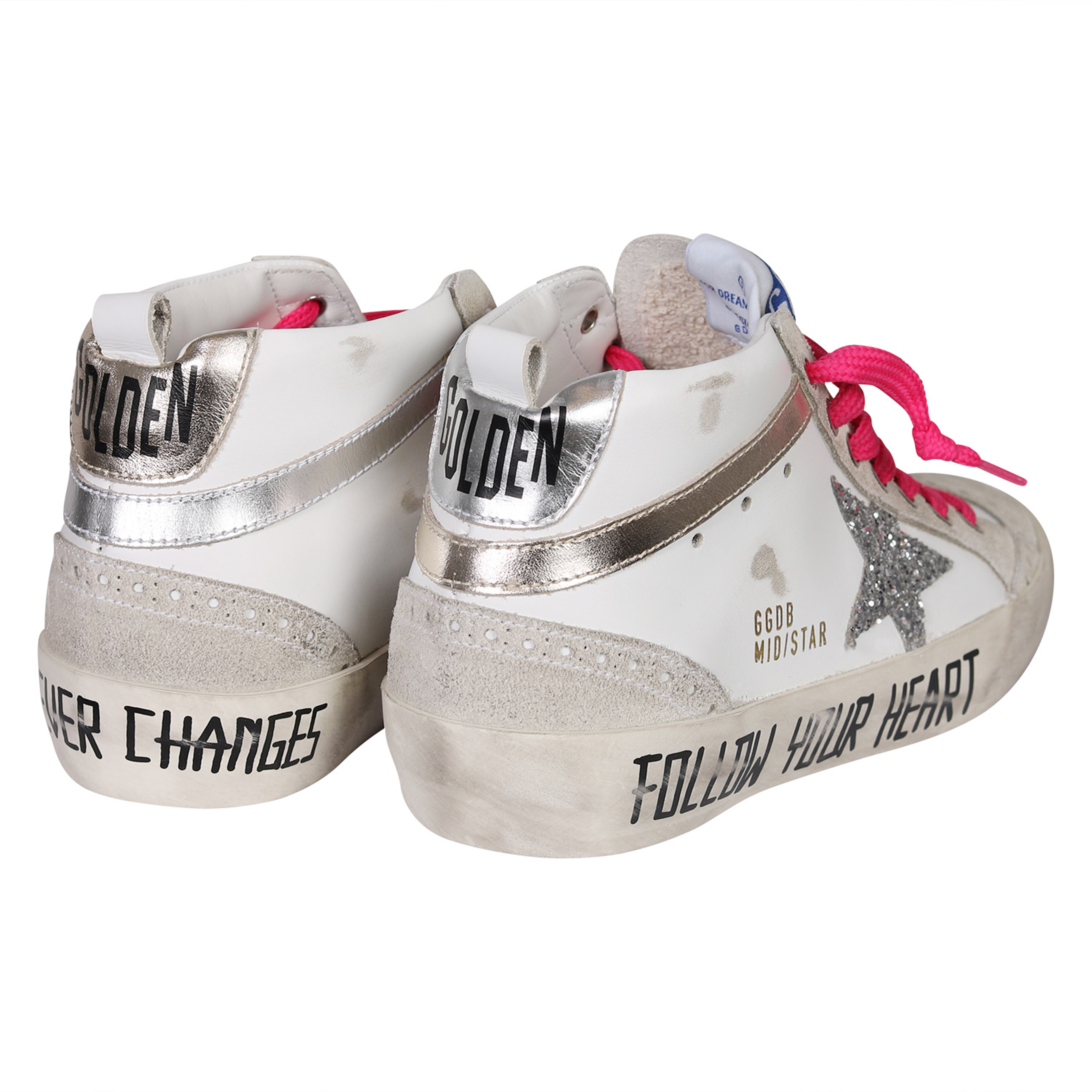 Golden Goose Sneaker Mid Star Glitter Laminated Wave Star
