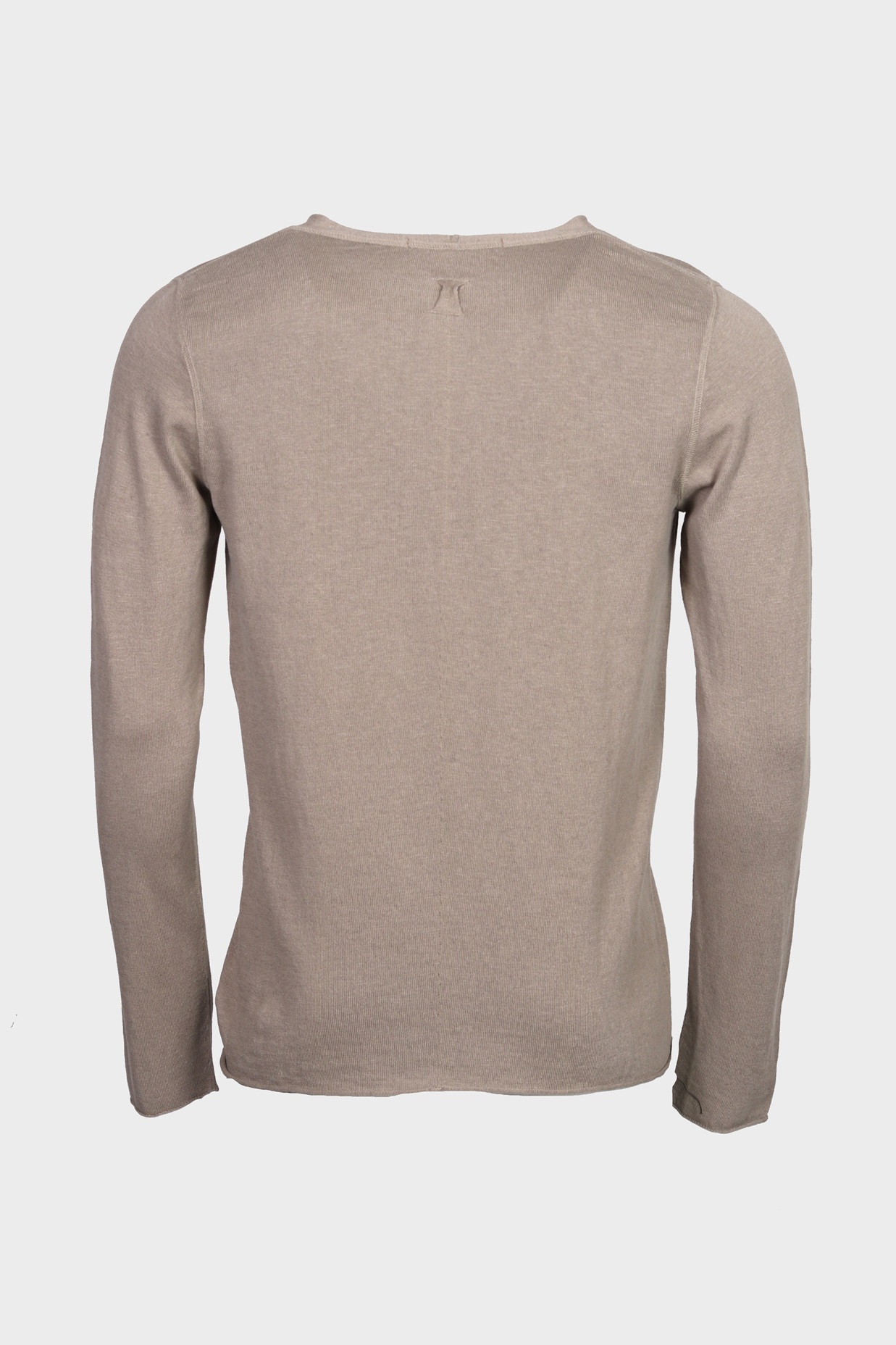 HANNES ROETHER Cotton/Linen Knit Pullover in Khaki
