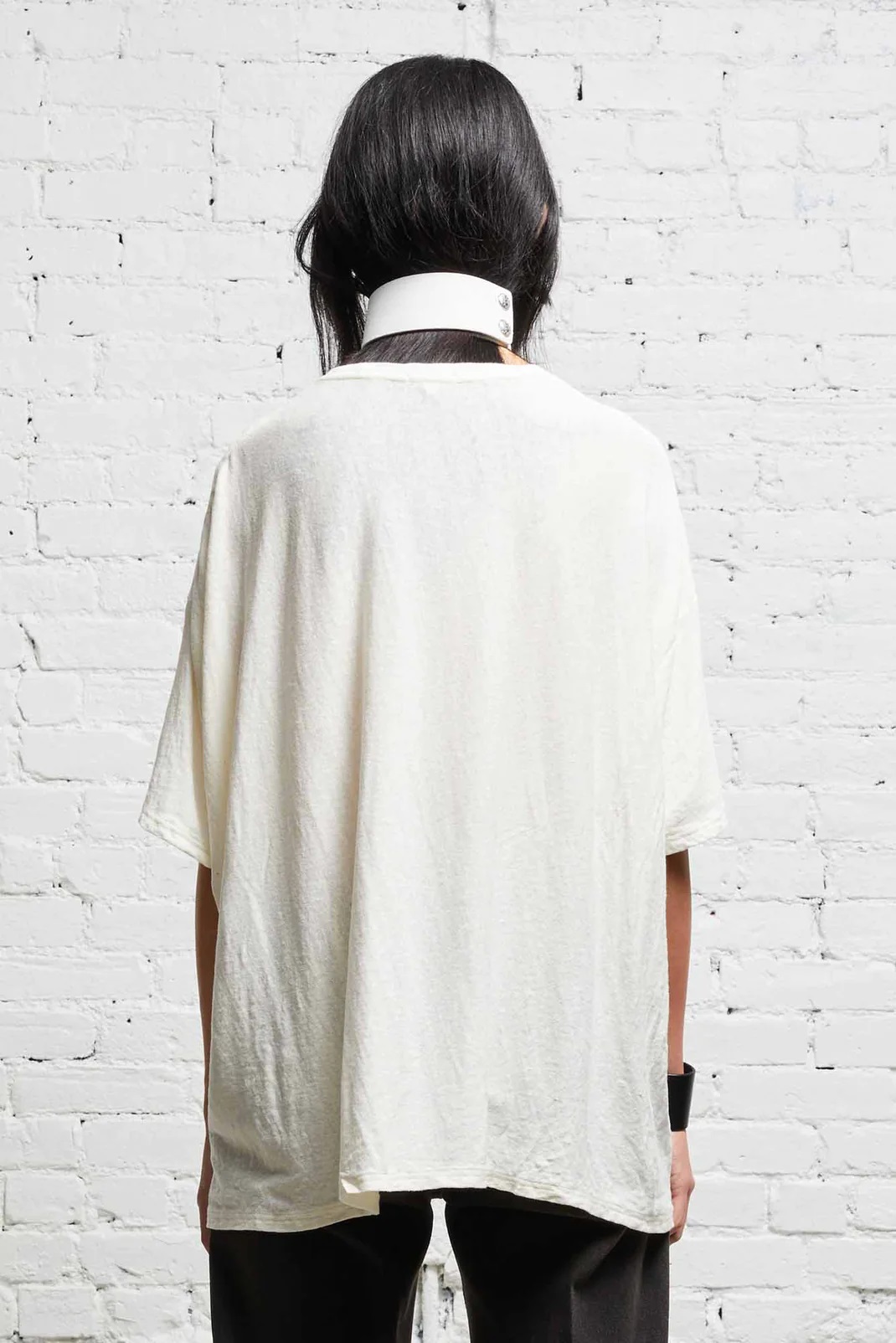 R13 Boxy Seamless T-Shirt in White