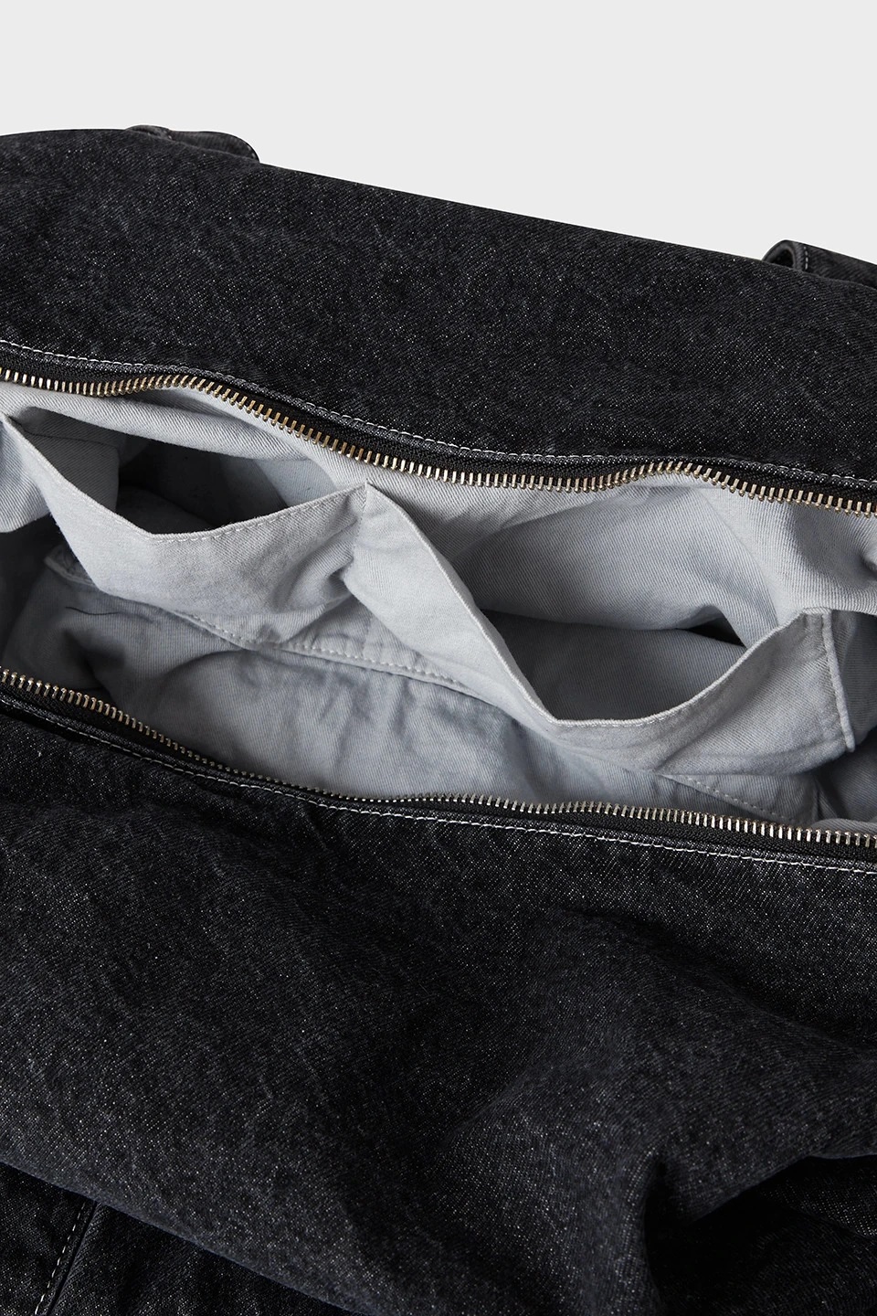 LALA BERLIN Denim Weekender in Washed Black