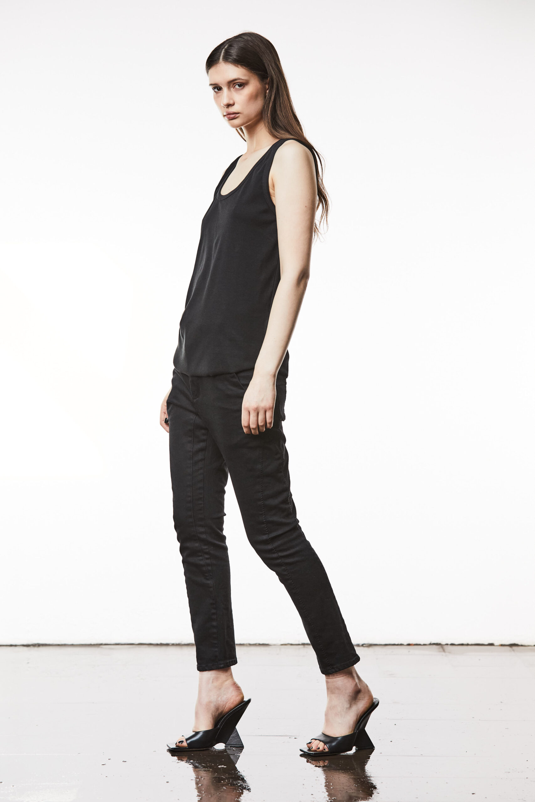 THOM KROM Rib Tank Top in Black THOM KROM Rib Tank Top in Black