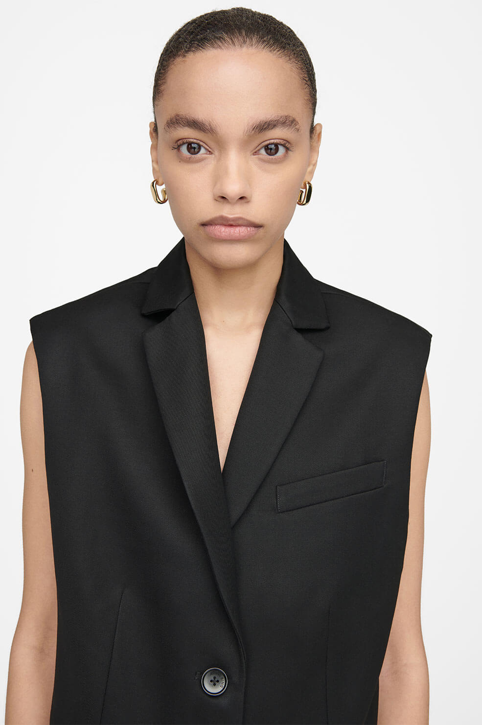 Anine Bing Tay Vest in Black