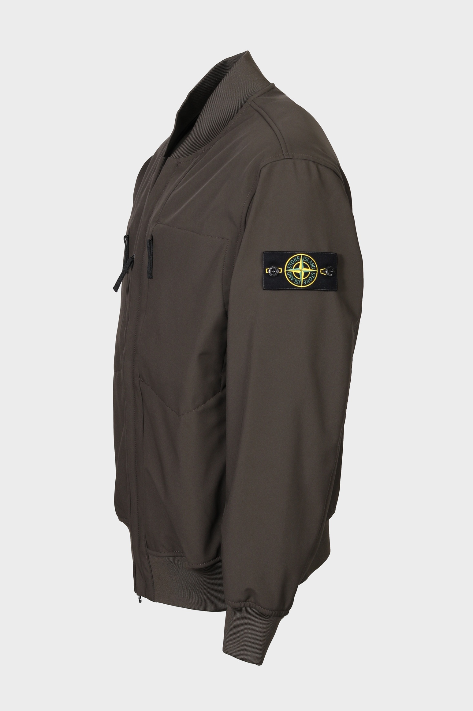 STONE ISLAND Soft Shell-R e.dye® Technology Bomber Jacket in Dark Olive