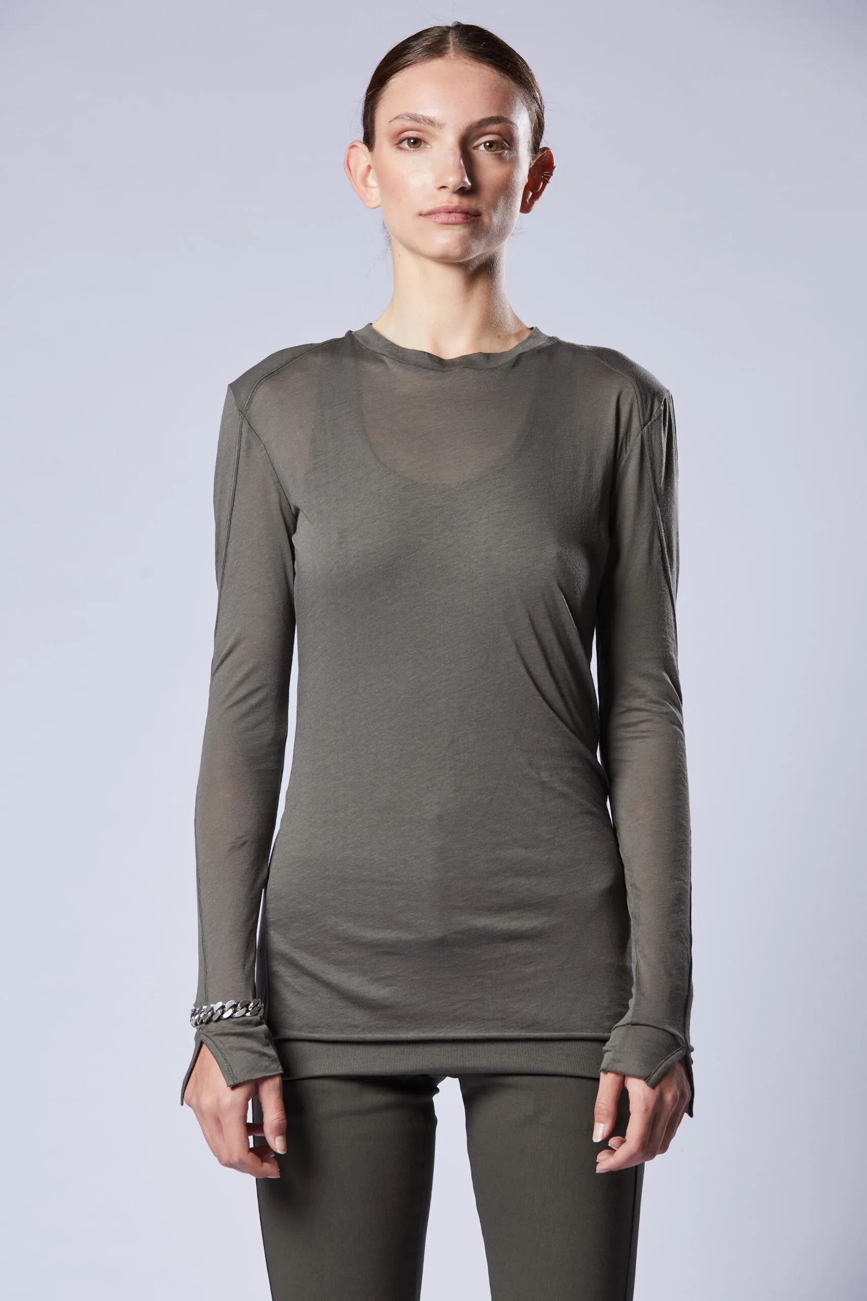 THOM KROM Longsleeve in Ivy Green XS