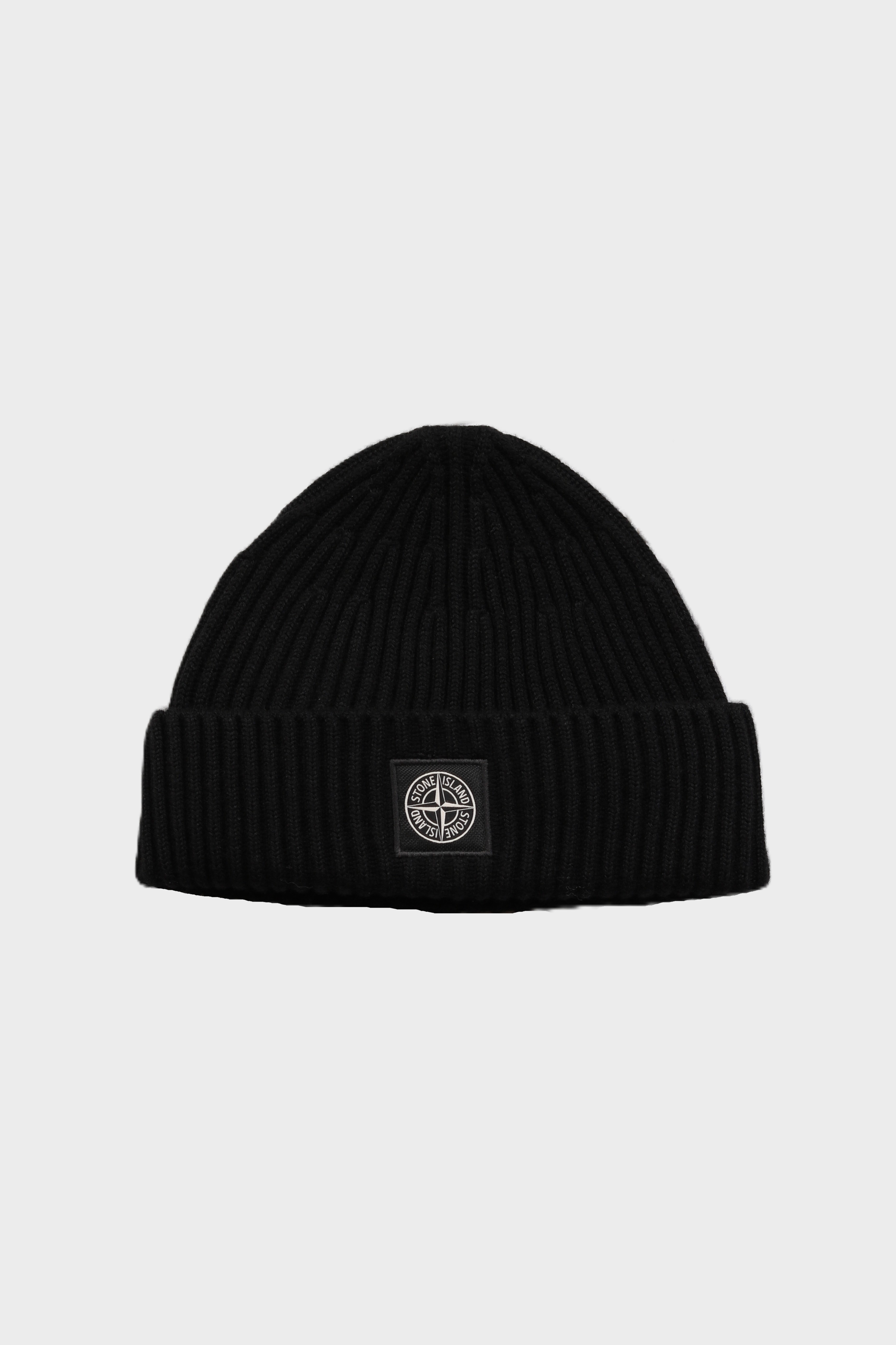STONE ISLAND Knit Beanie in Black