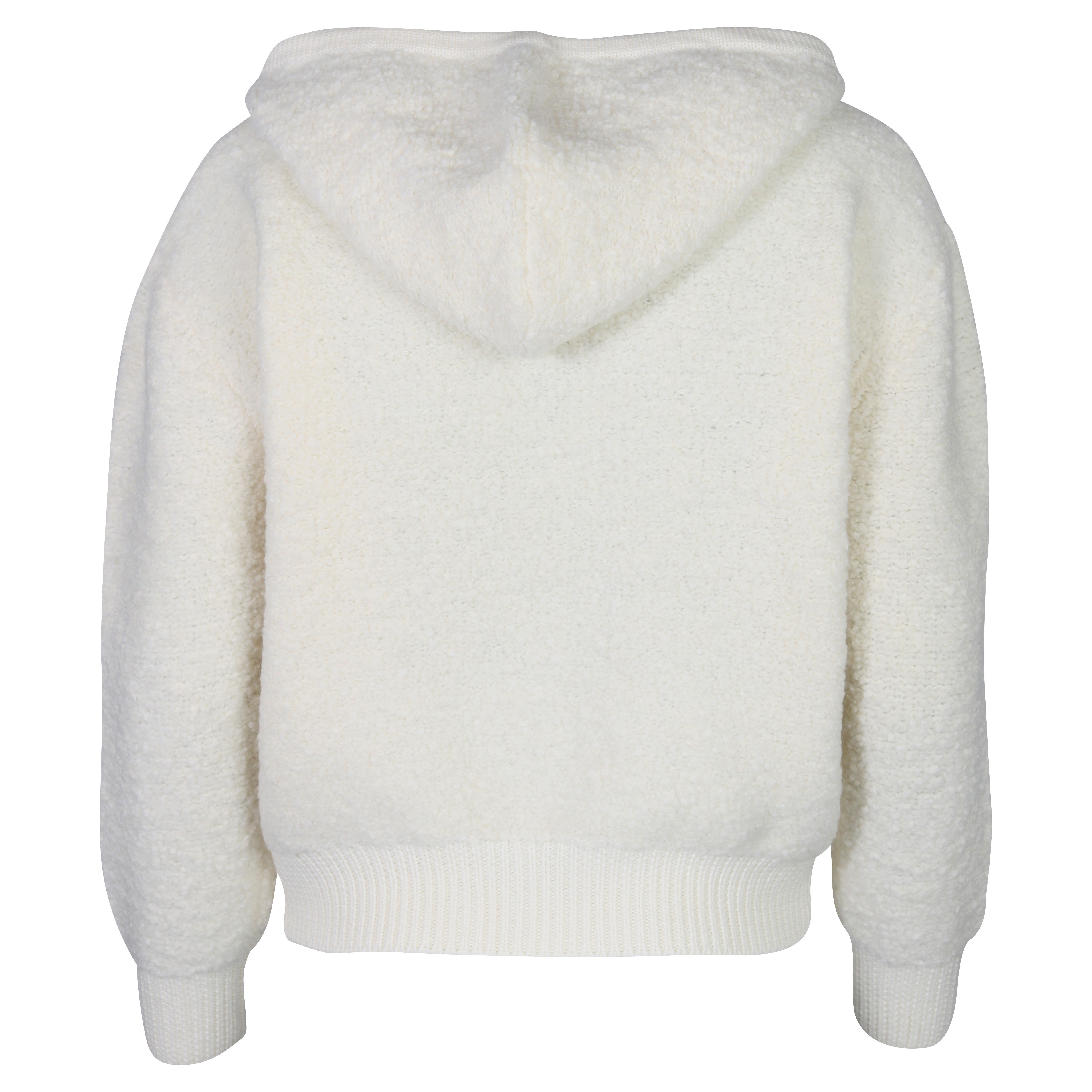 Nili Lotan Marcella Fluffy Knit Hoddie in Ivory