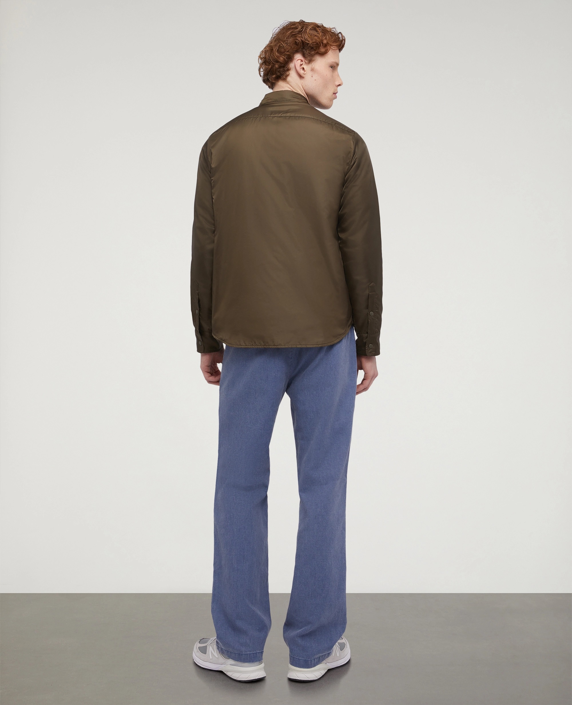 ASPESI Nylon Overshirt in Olive 3XL