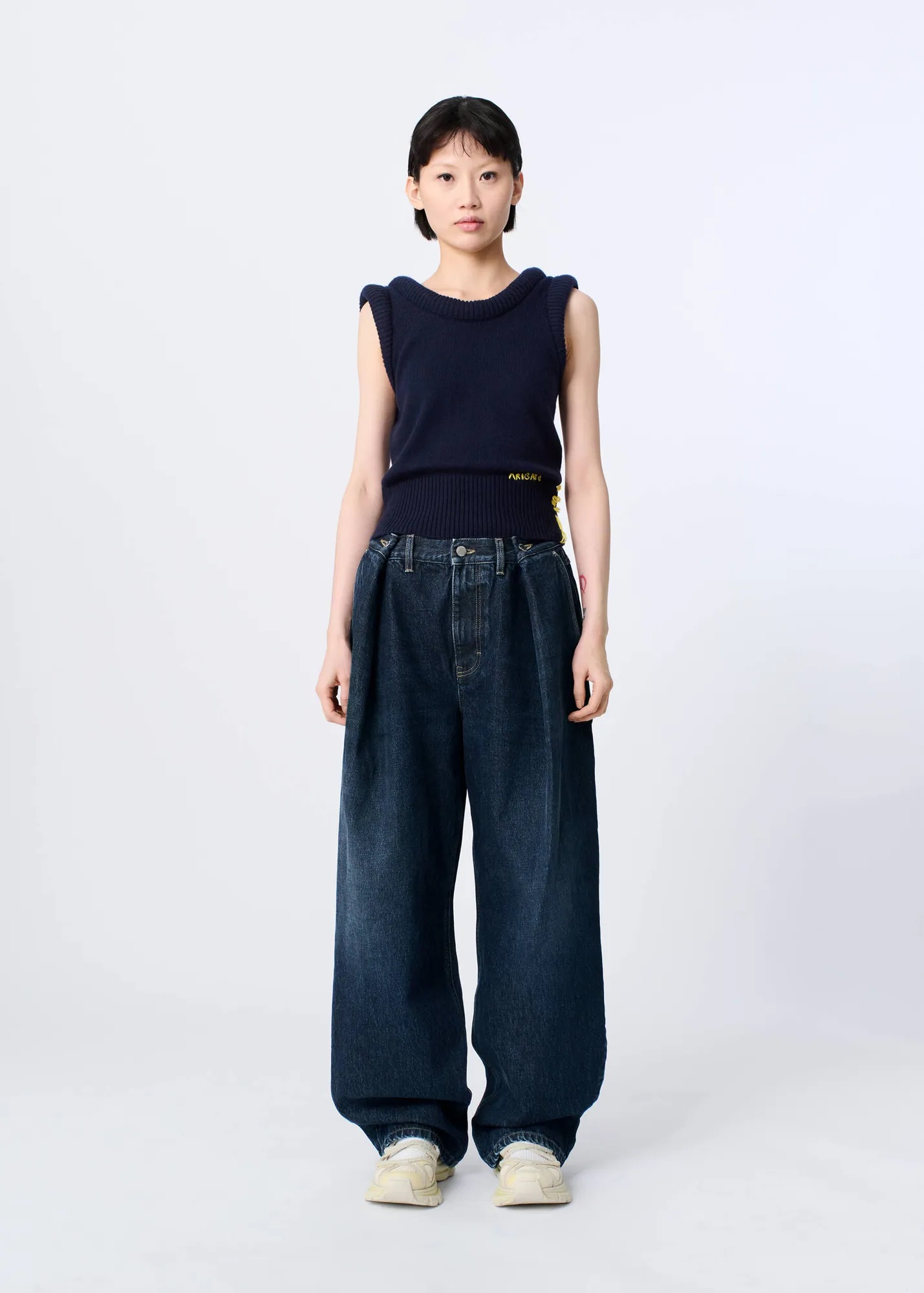 AXEL ARIGATO Relaxed Fit Jeans in Dark Blue