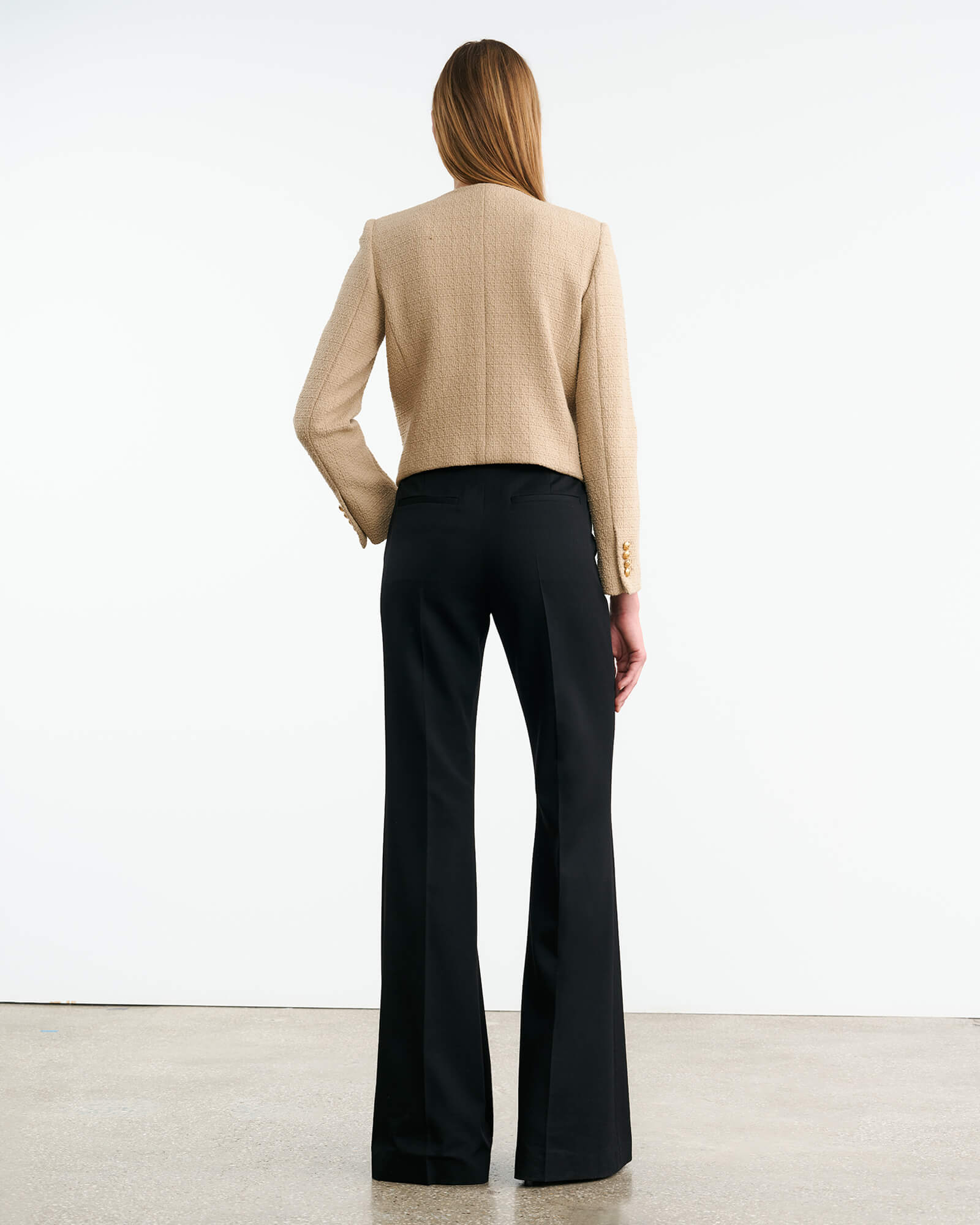 NILI LOTAN Patti Short Jacket in Beige NILI LOTAN Patti Short Jacket in Beige