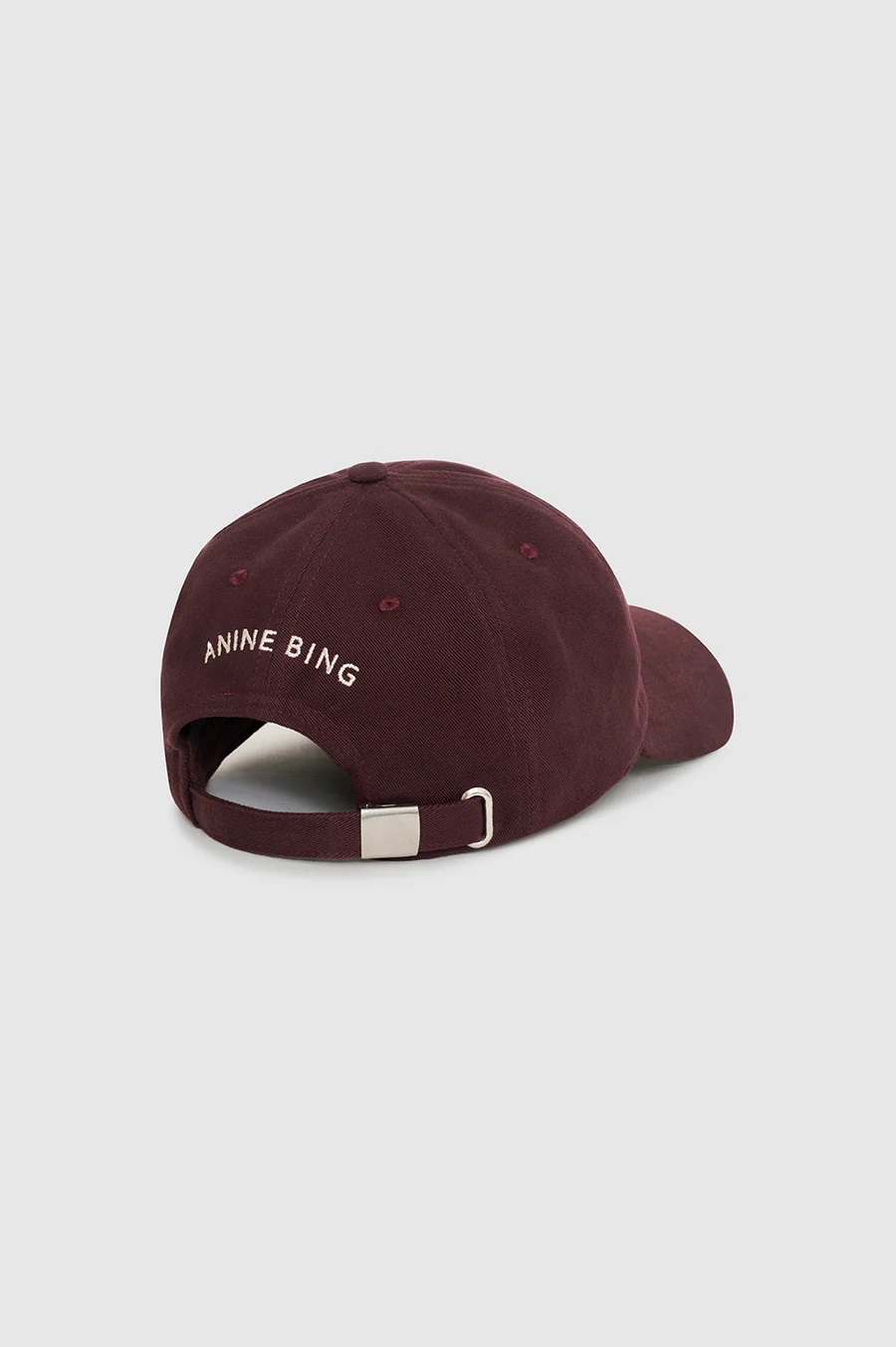 ANINE BING Jeremy Baseball Cap Lettermann in Dark Burgundy