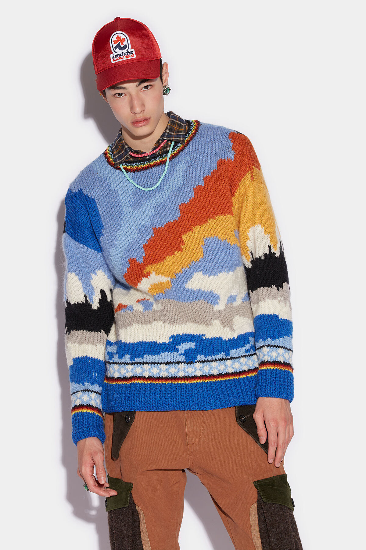 DSQUARED2 Bears Dawn Knit Pullover in Multicolor