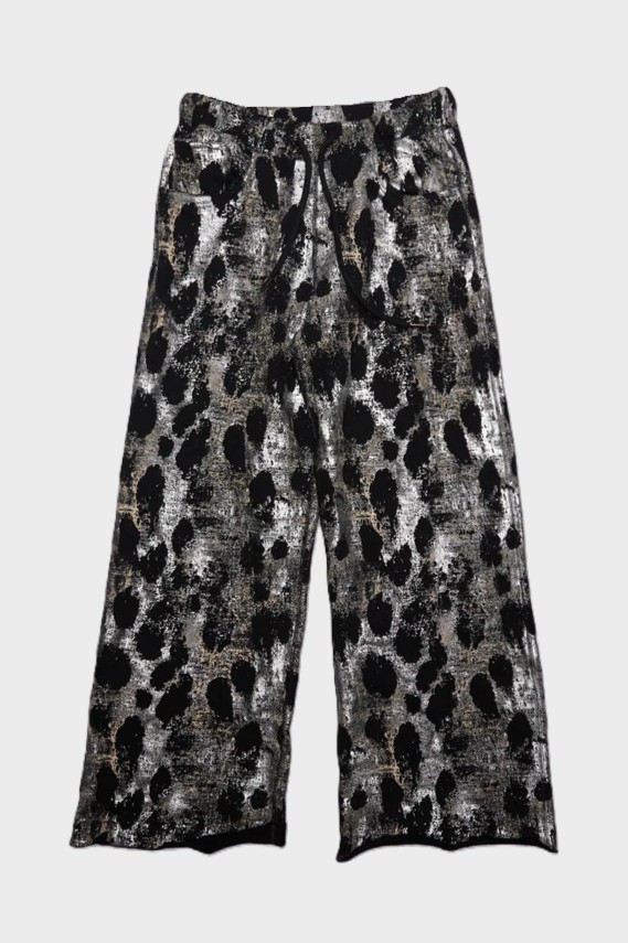 R13 Relaxed Sweatpant in Silver Leopard on Black