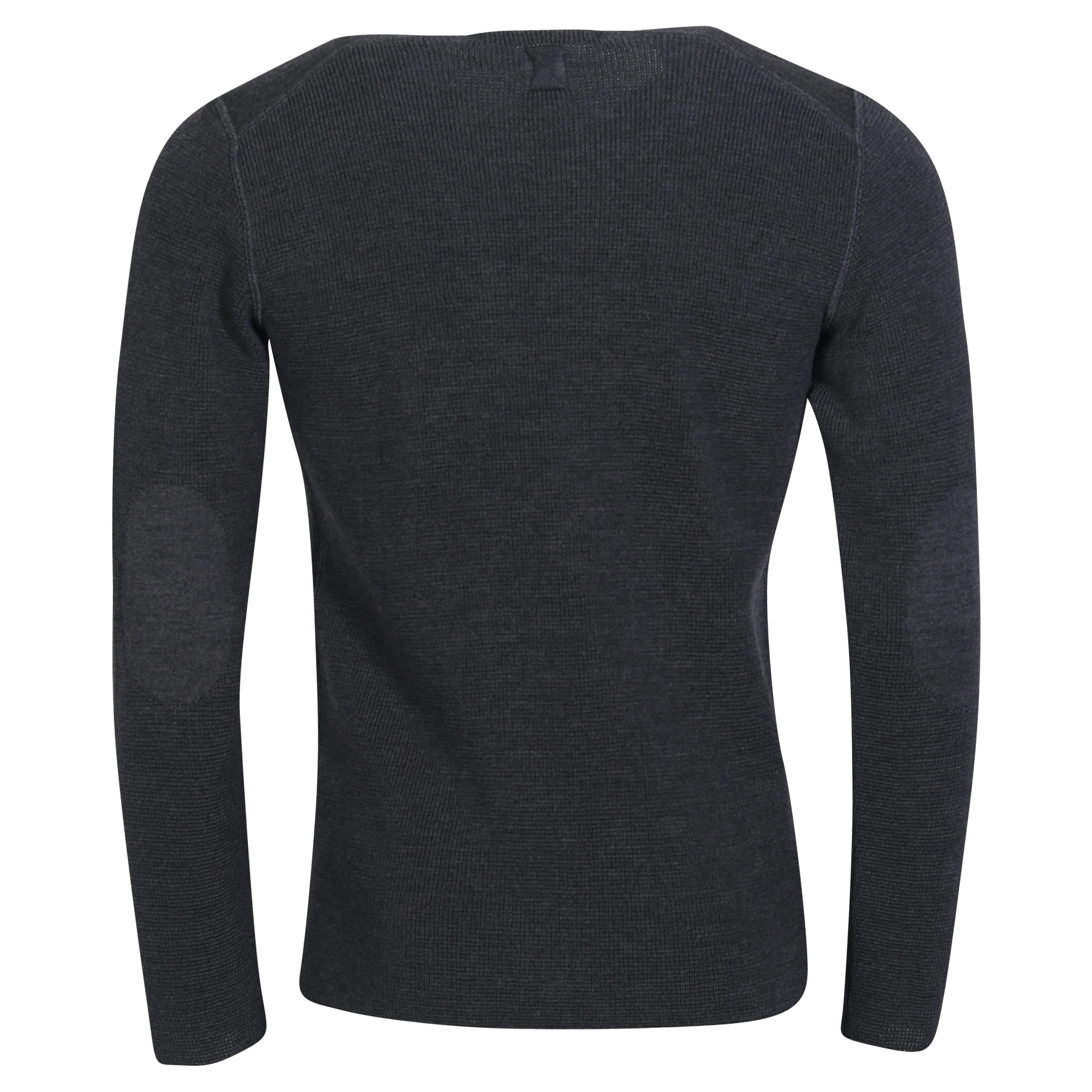 Hannes Roether Knit V-Neck Sweater in Dark Grey
