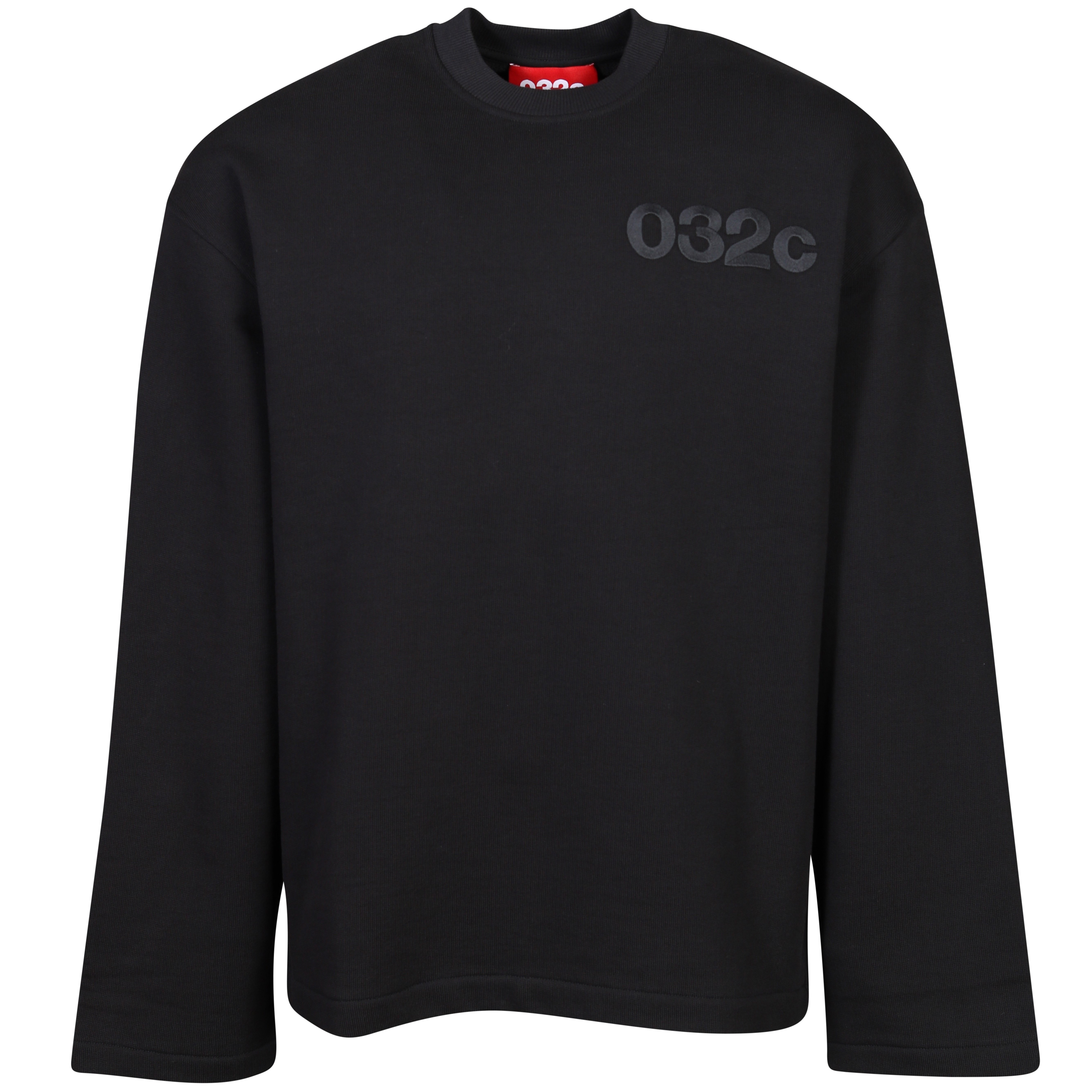 032c Oversized Crewneck Sweater in Black