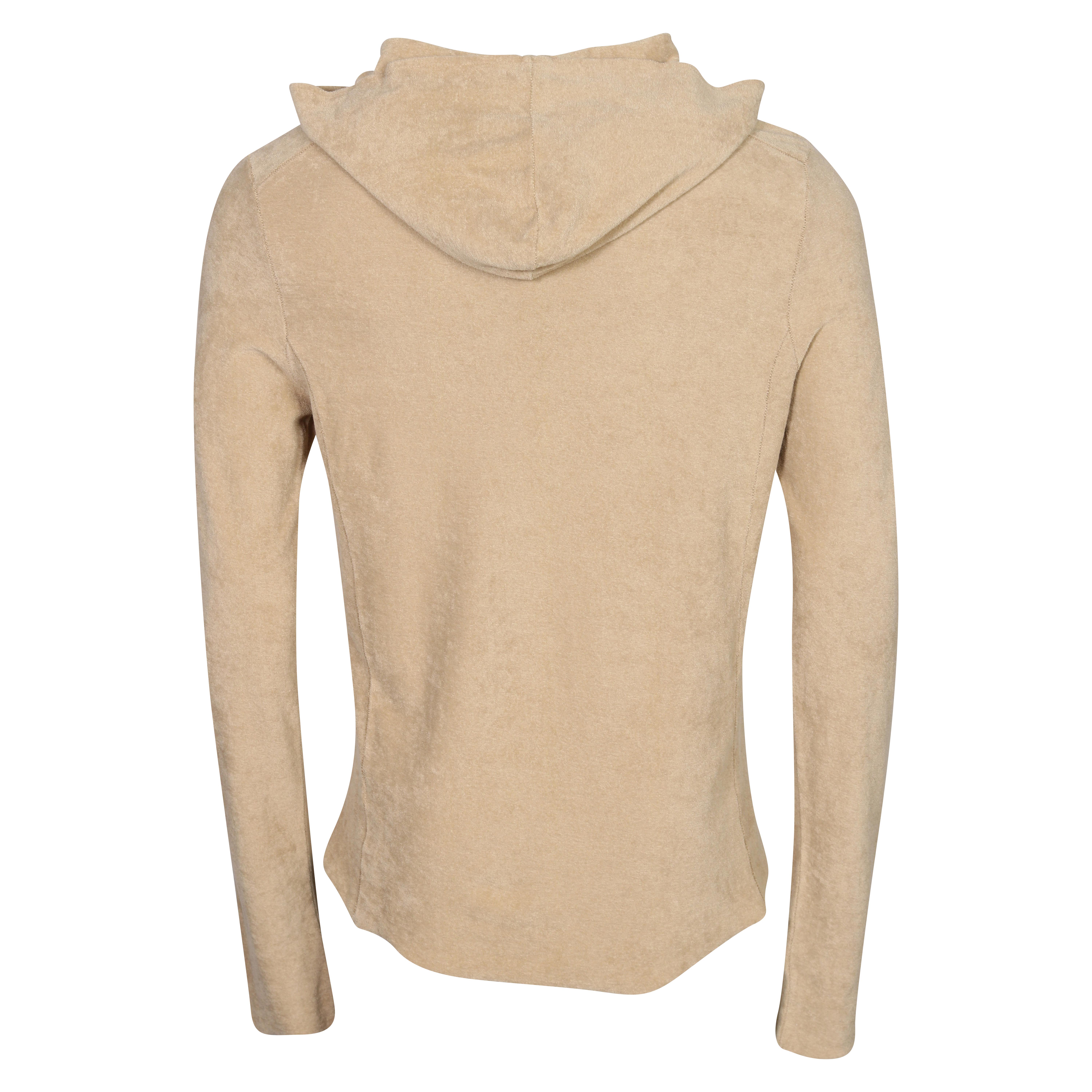 Hannes Roether Terry Hoodie in Camel