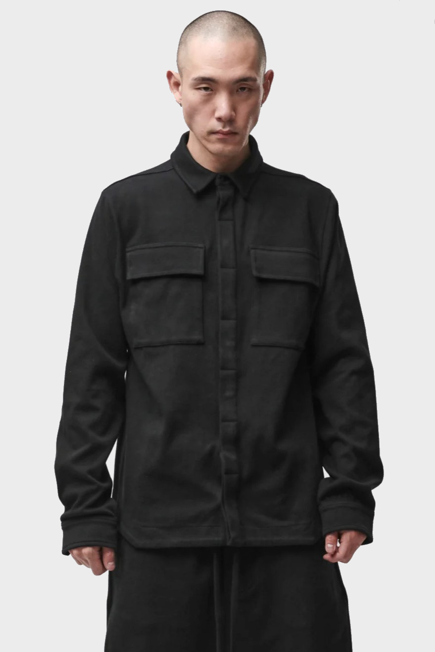 THOM KROM Heavy Cotton Overshirt in Black