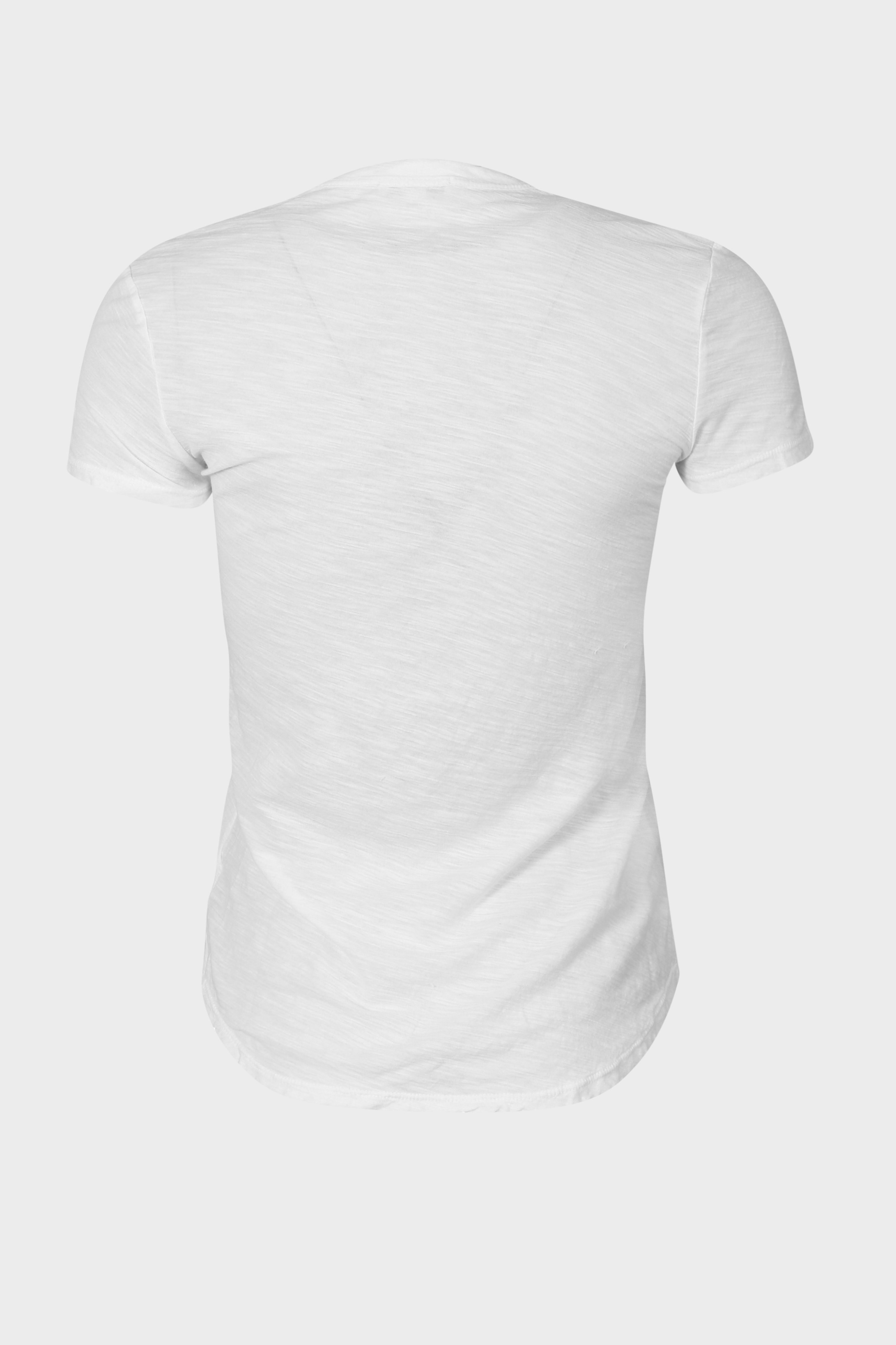 JAMES PERSE Sheer Slub Crew Neck T-Shirt in White