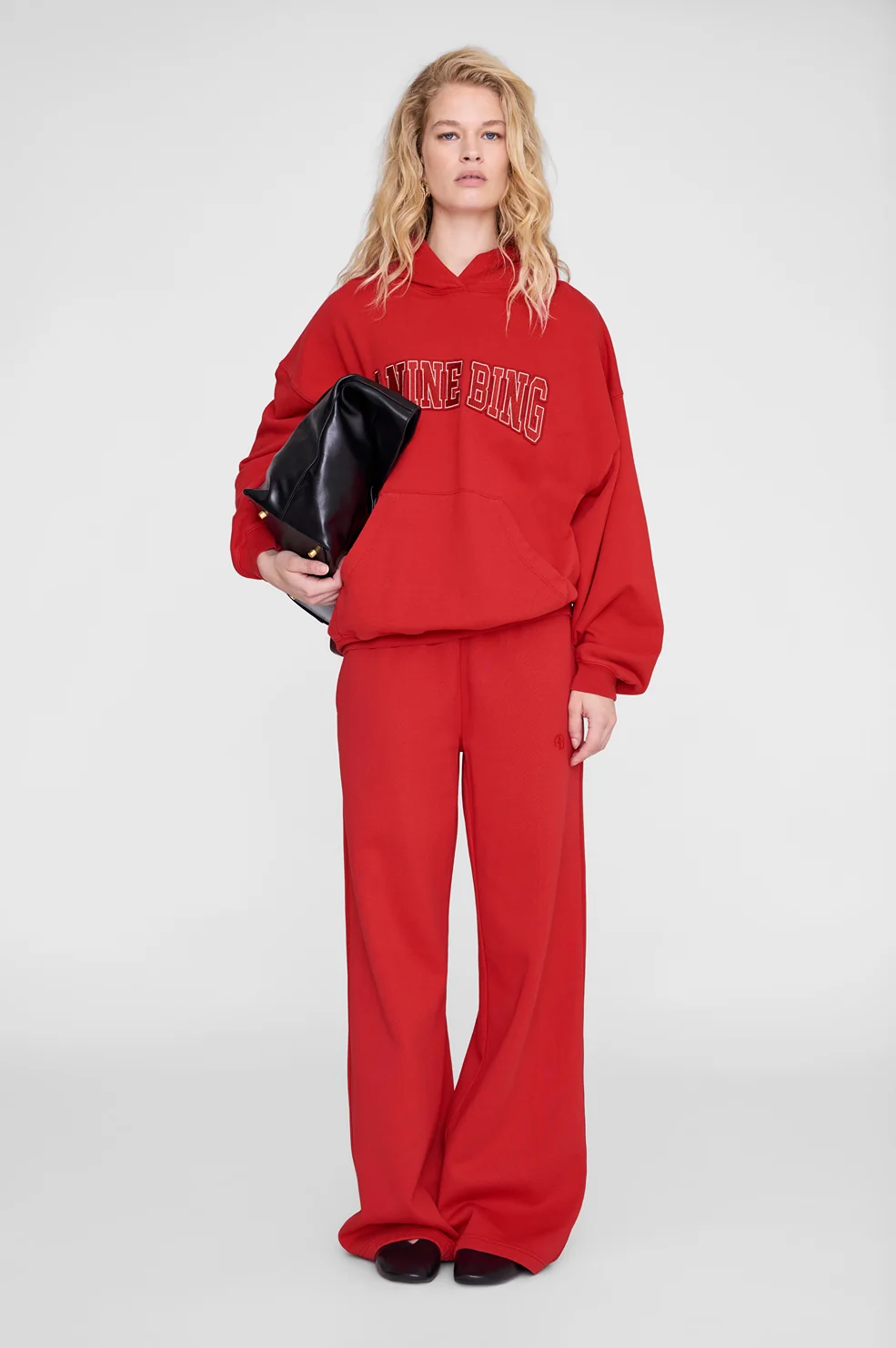 ANINE BING Kacey Sweatpant in Red