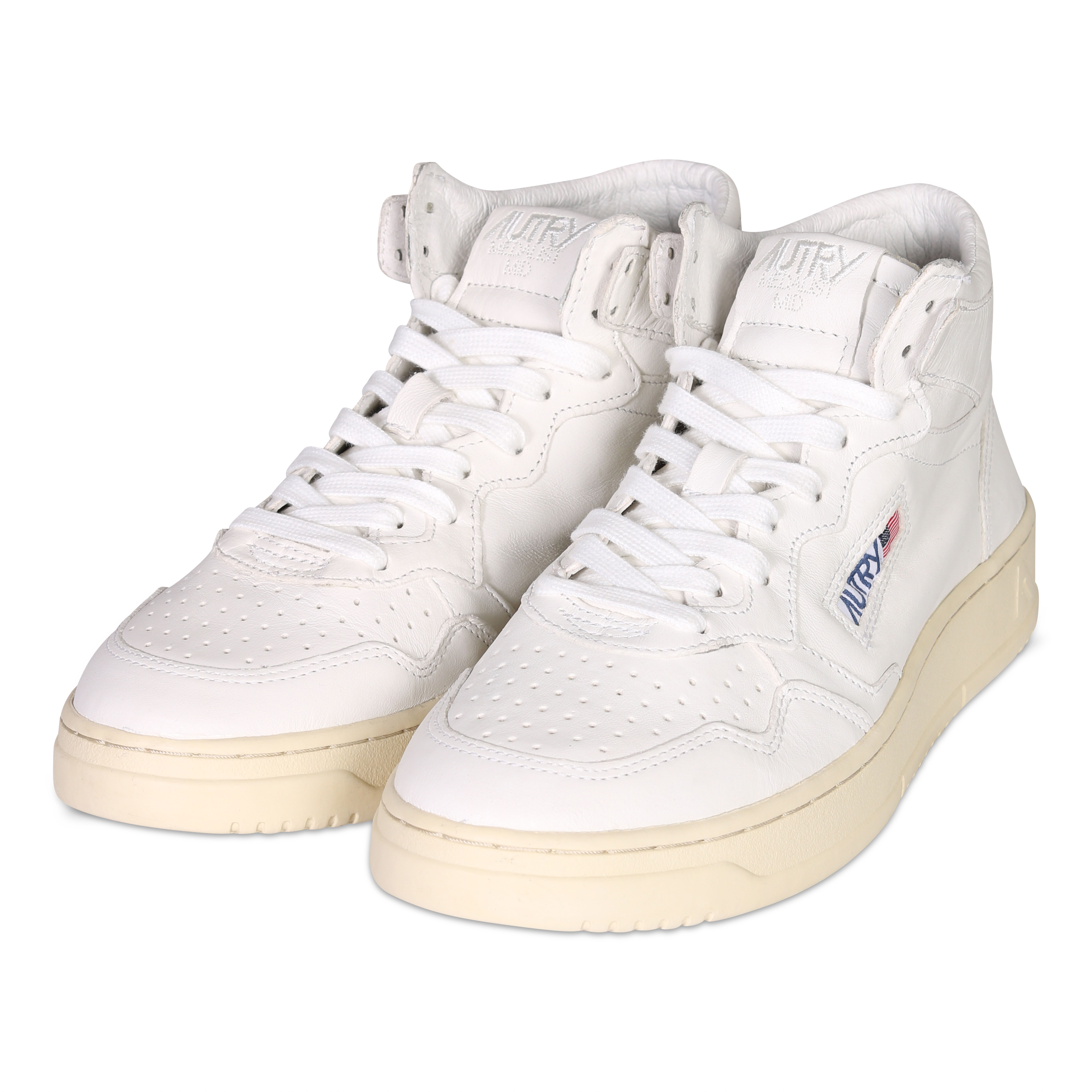 Autry Action Shoes Mid Sneaker Goat White/White