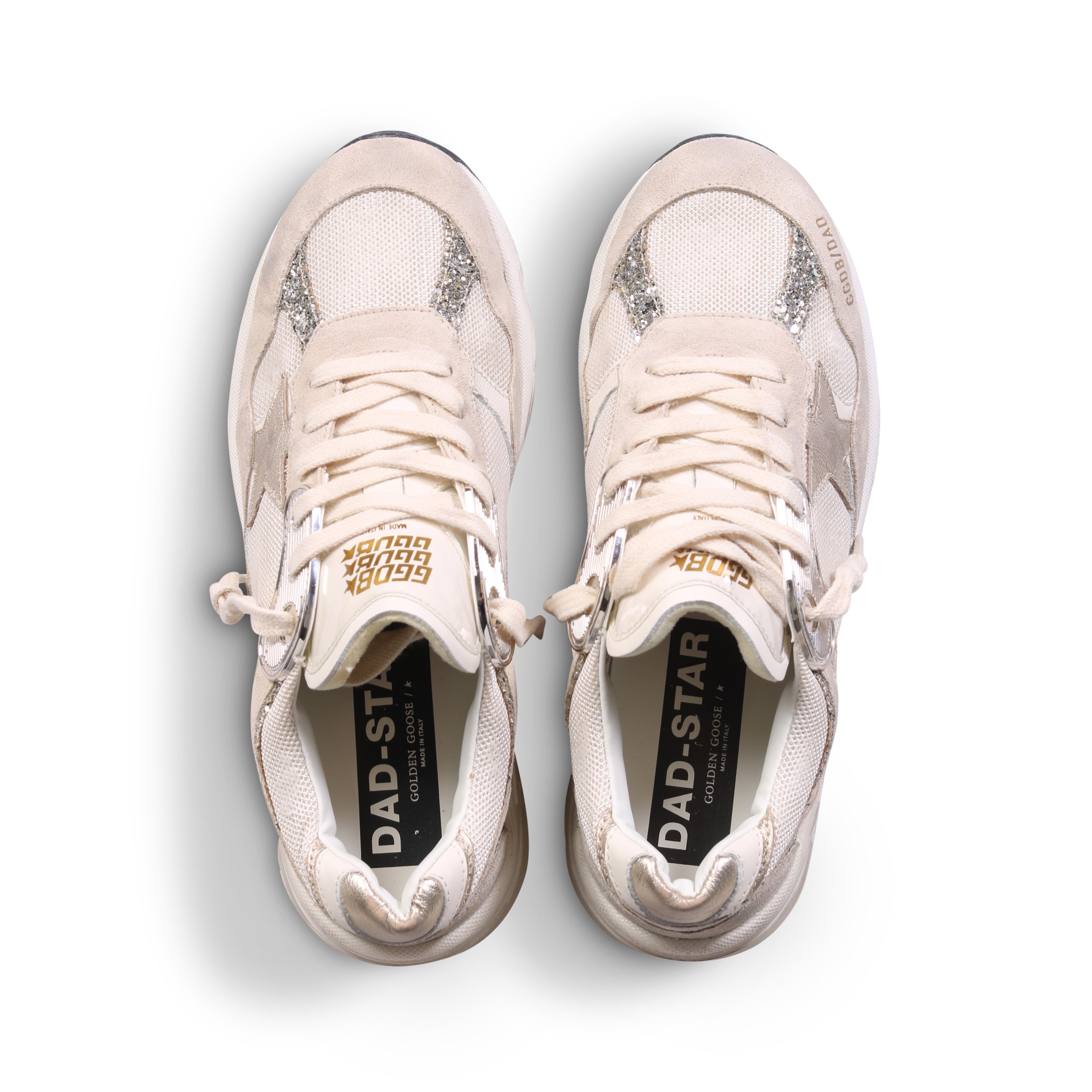 GOLDEN GOOSE Sneaker Running Dad in Seed Pearl/Platinum 40