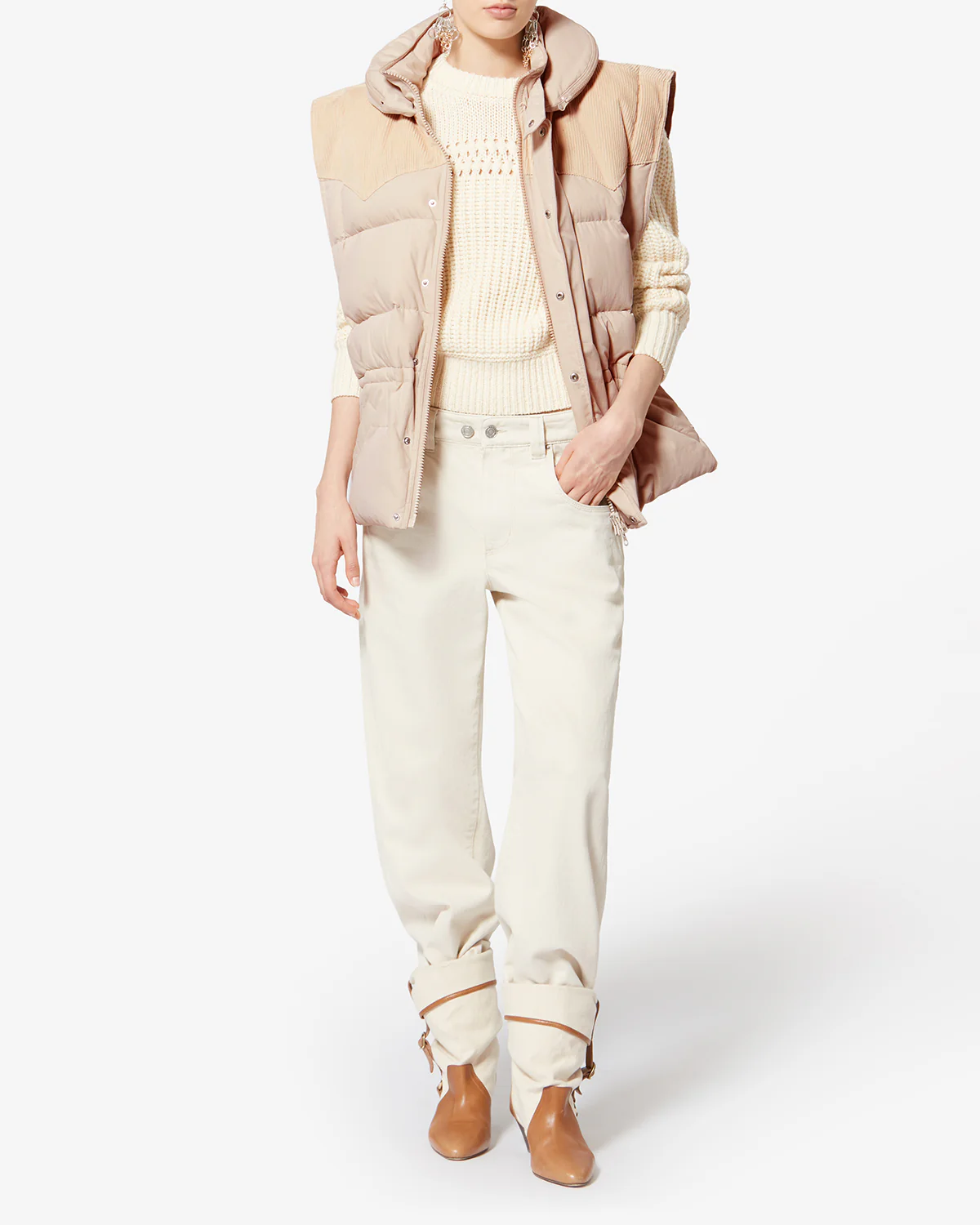 ISABEL MARANT ÉTOILE Olfa Vest in Ecru