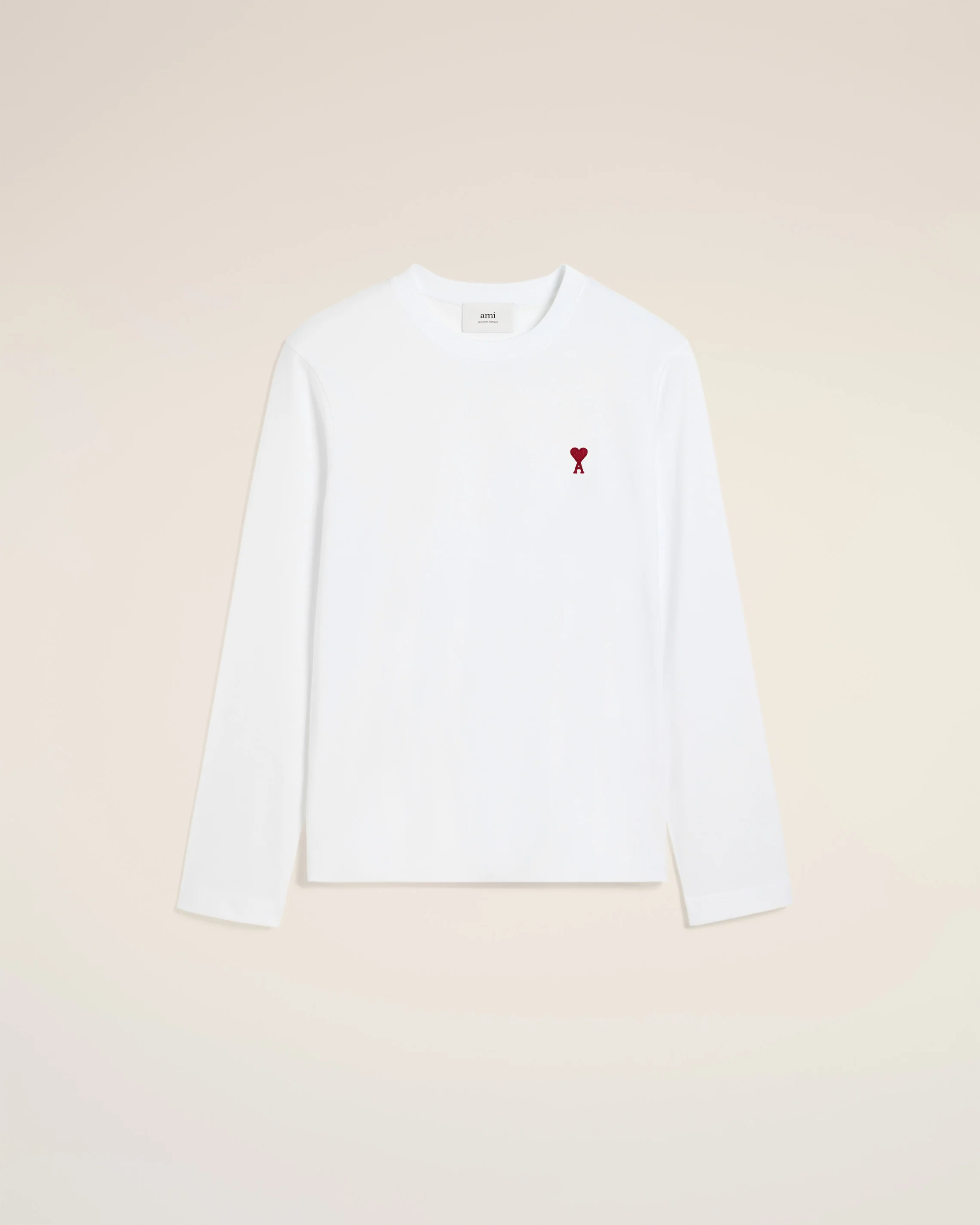 AMI PARIS de Coeur Longsleeve in White