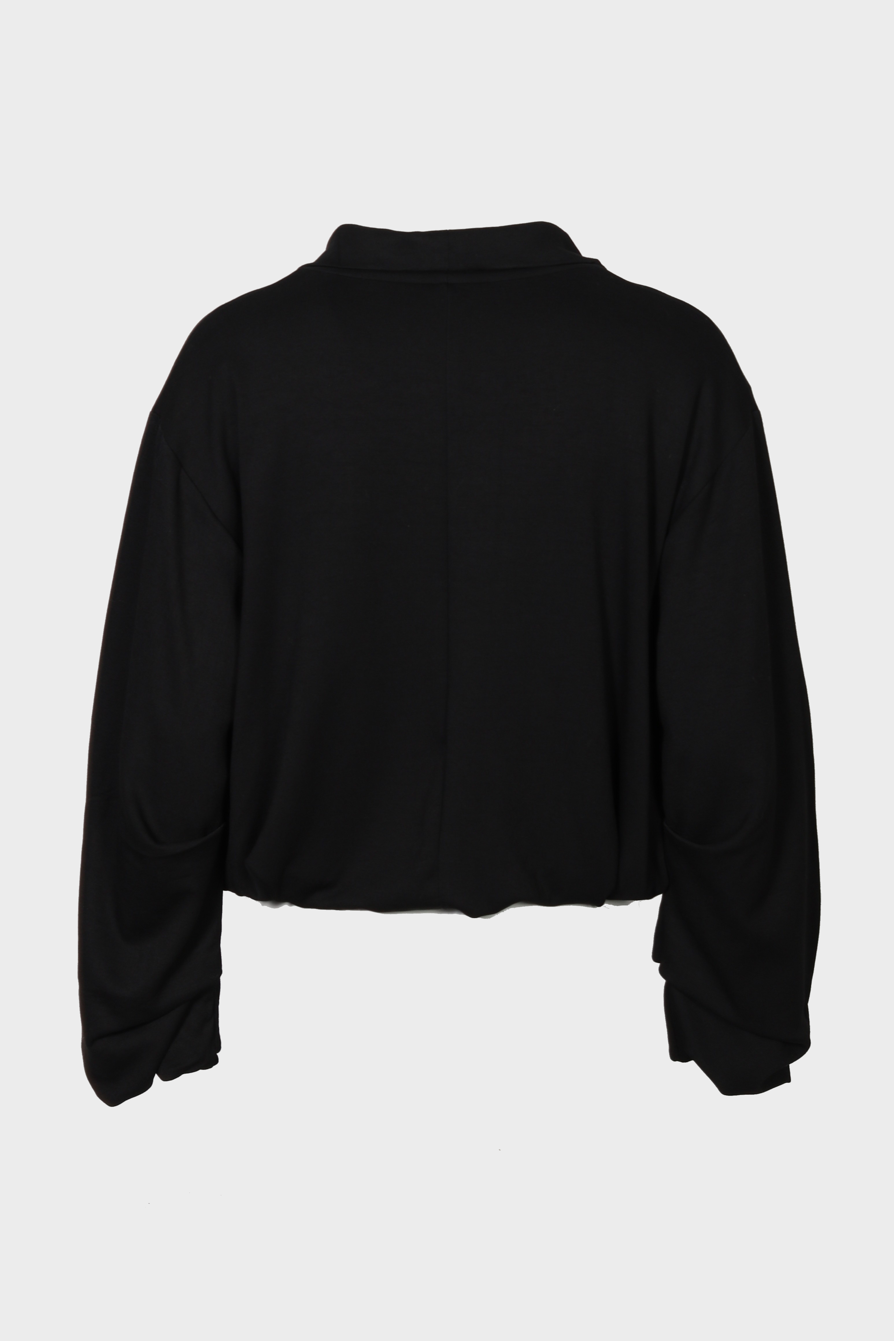 THOM KROM Neoprene Boxy Zip Hoodie in Black