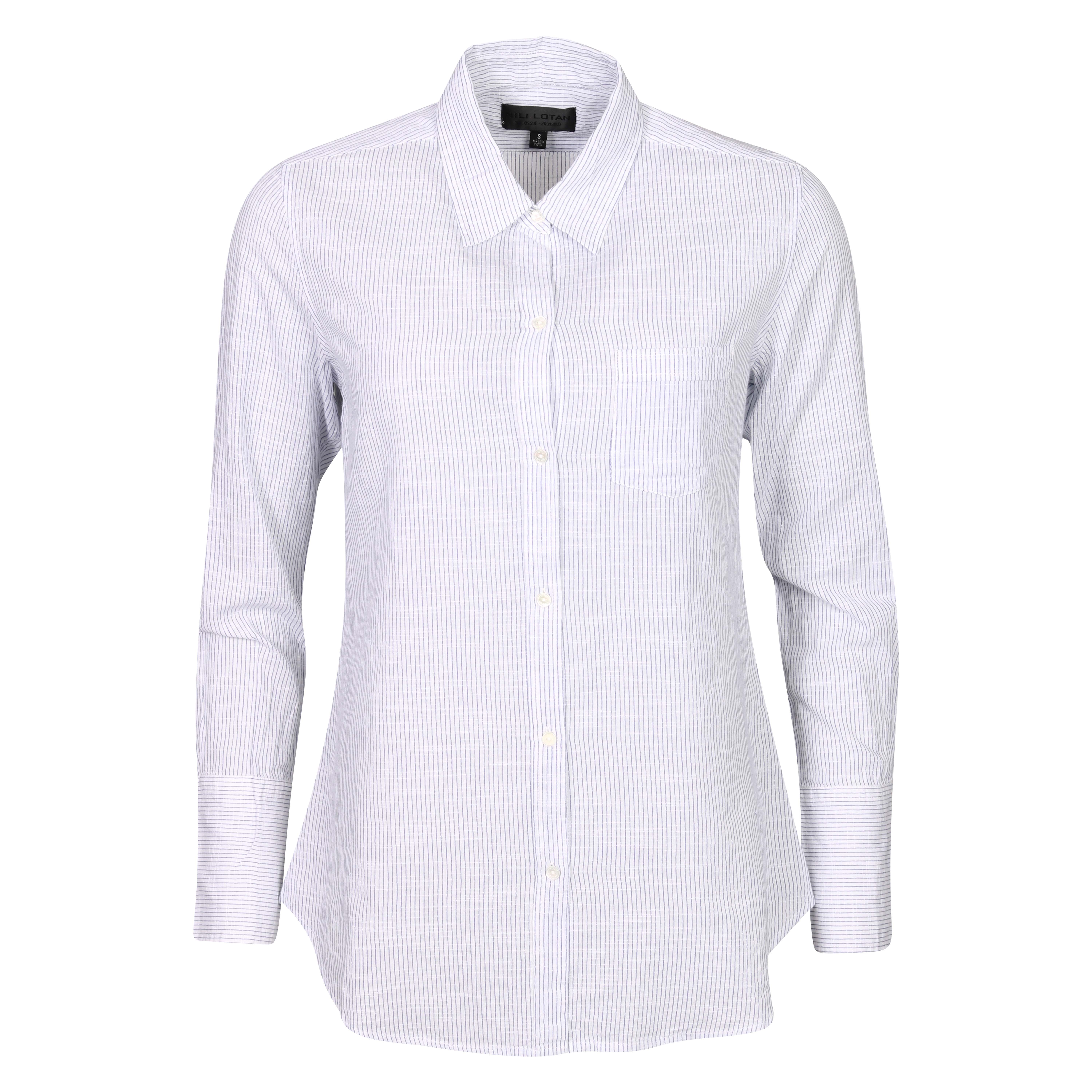 Nili Lotan Lightweight NL Shirt Blue/White Stripes