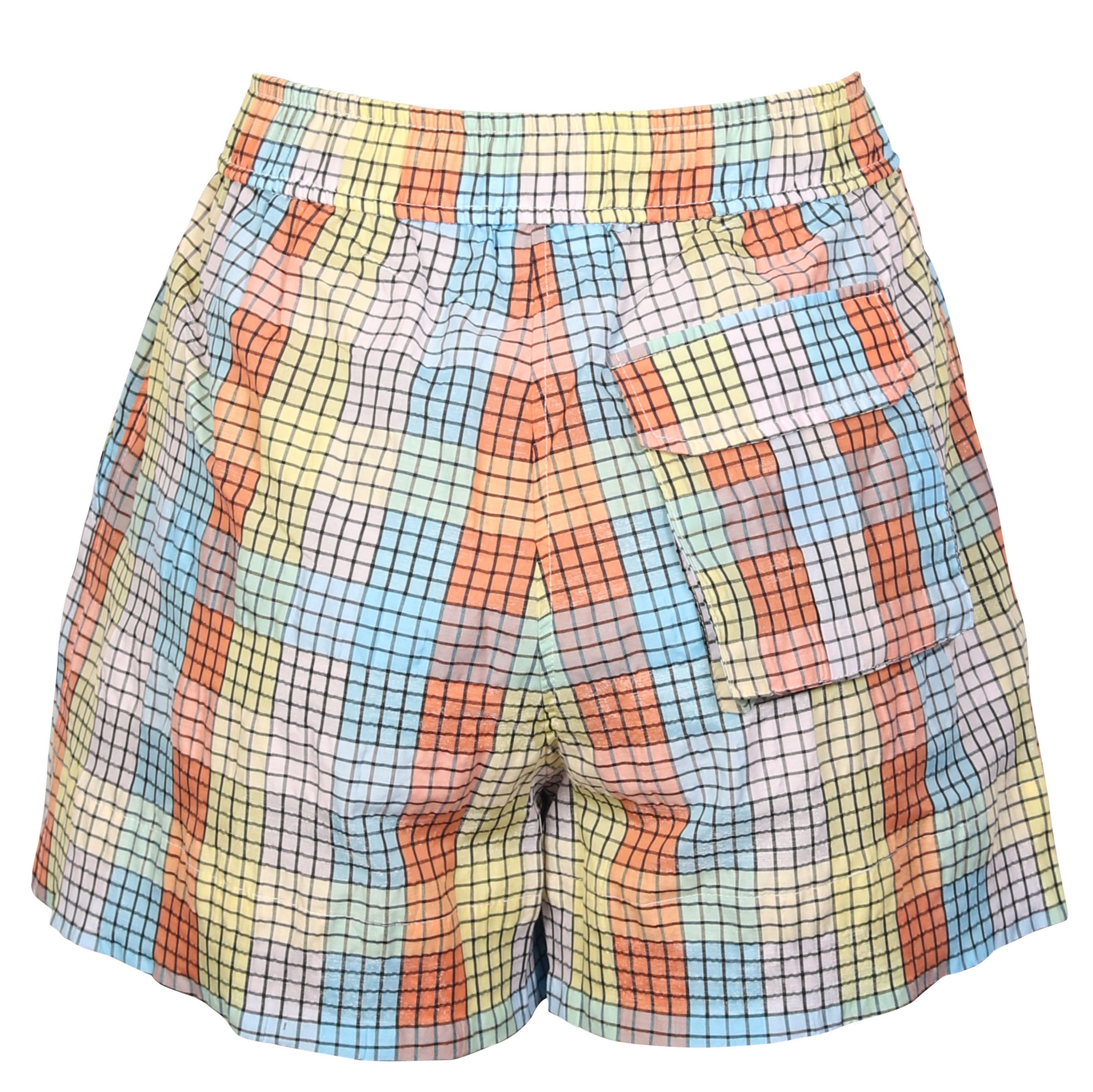 Ganni Shorts Seersucker Multicheck