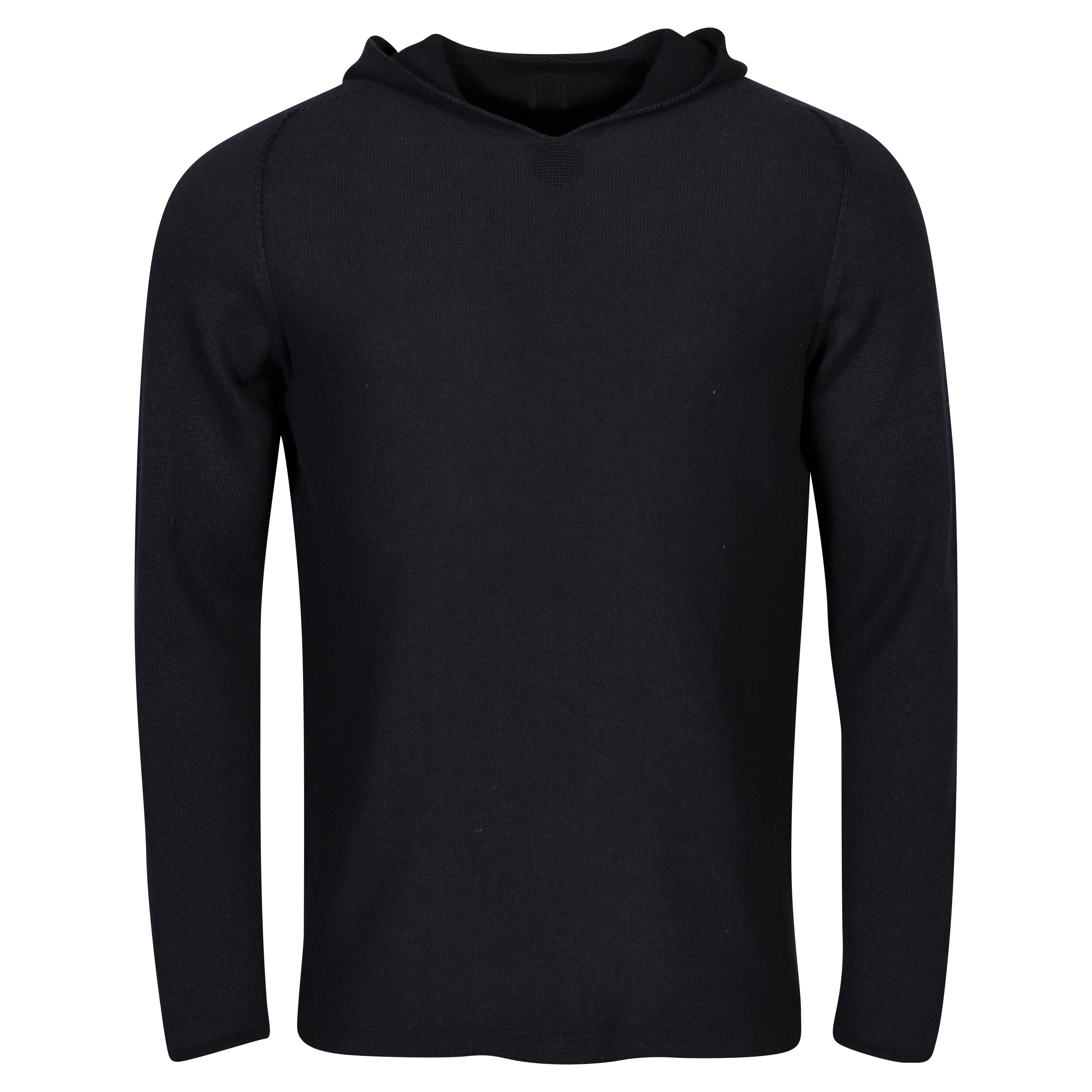 Hannes Roether Cotton/Cashmere Hoodie in Navy